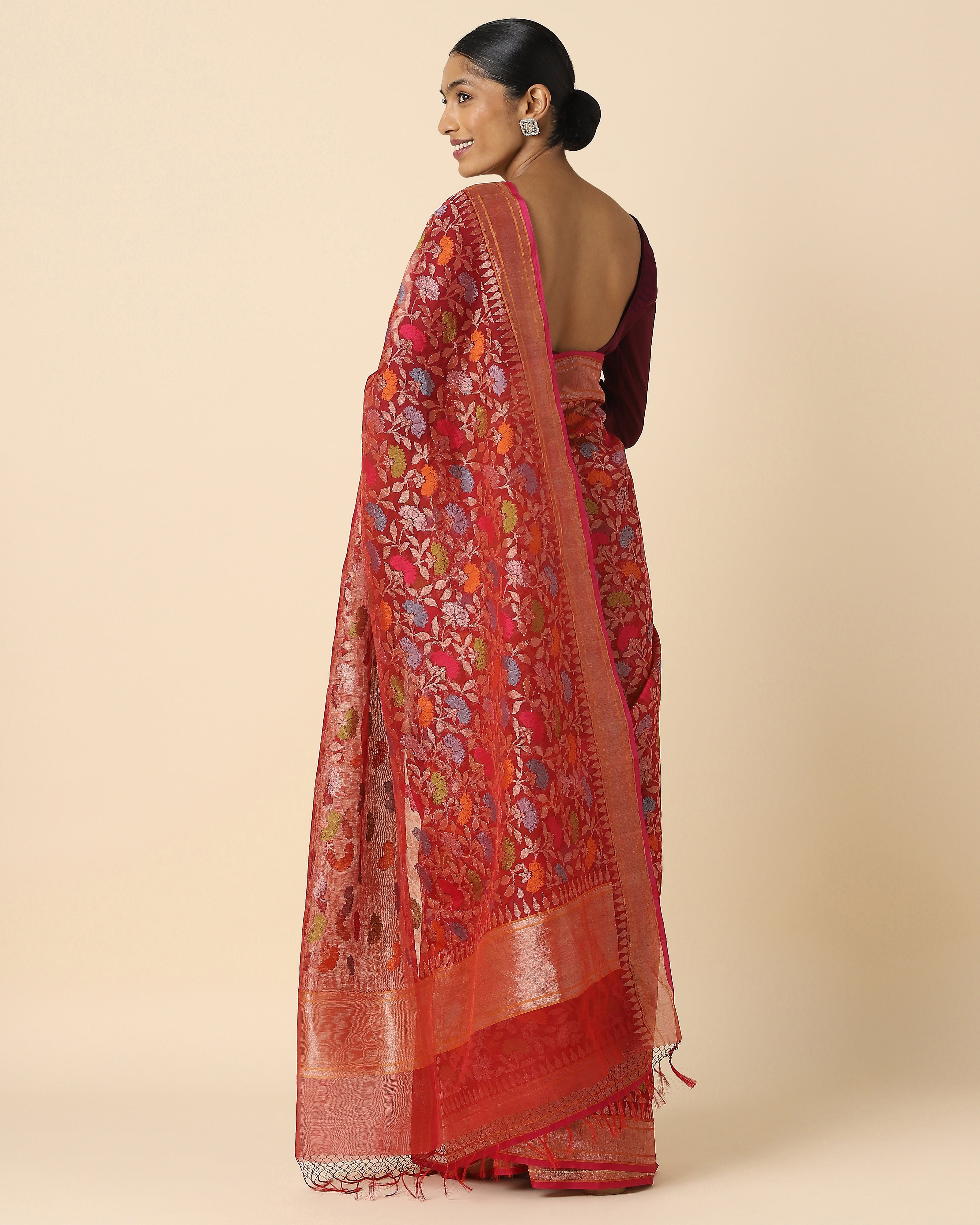 Ishank Banarasi Jamdani Silk Cotton Saree