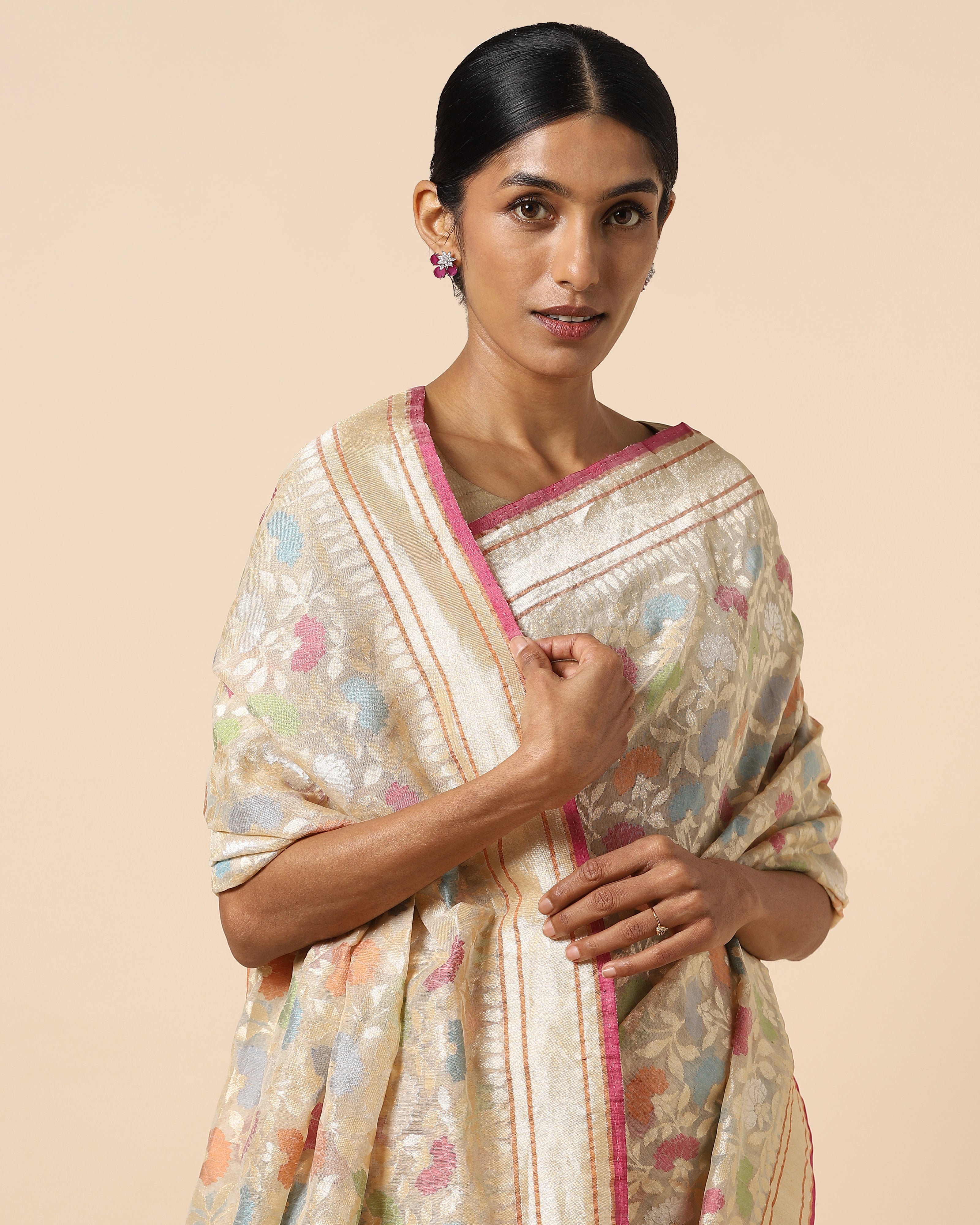 Ishank Banarasi Jamdani Silk Cotton Saree