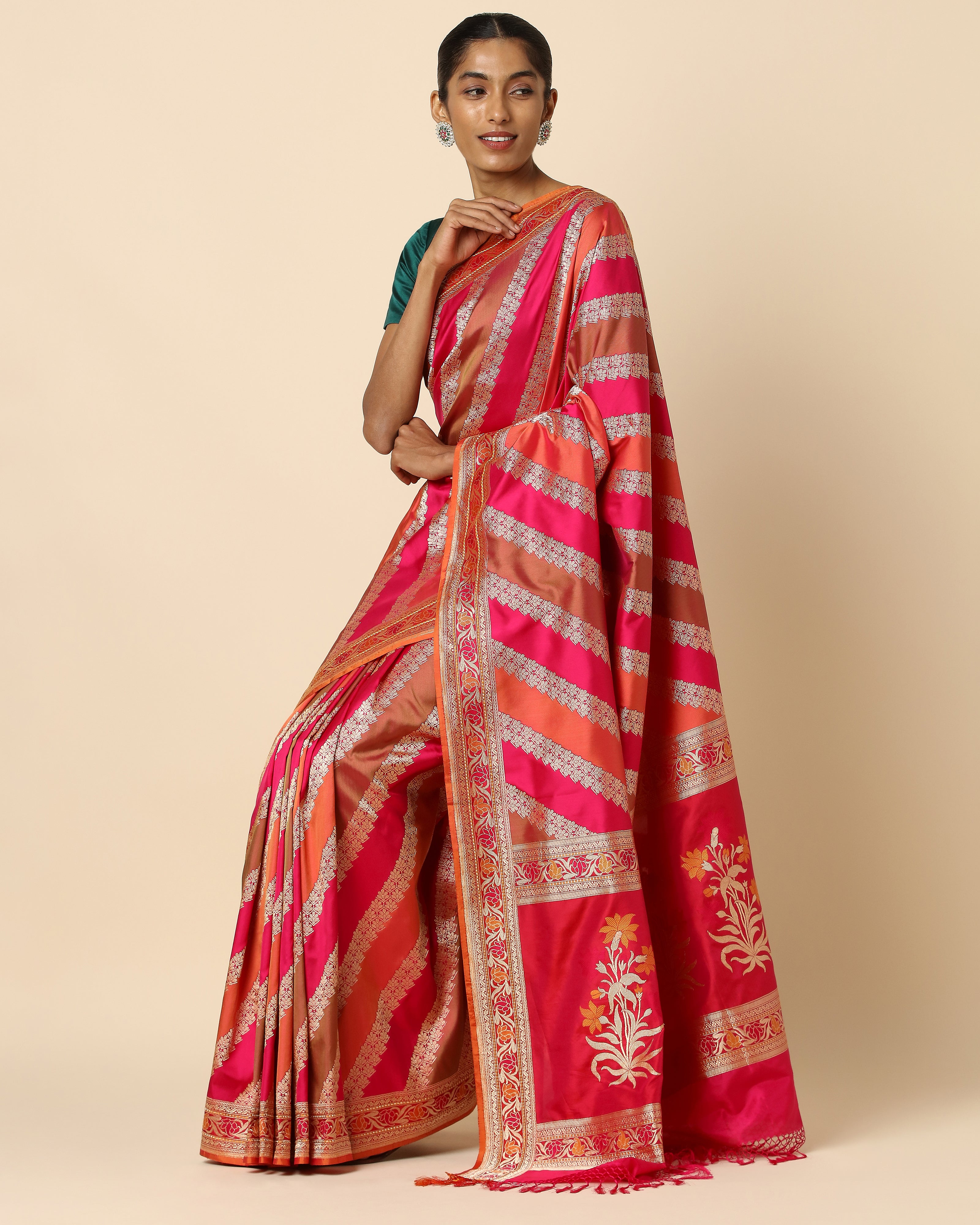 Vivaan Banarasi Kadwa Silk Saree