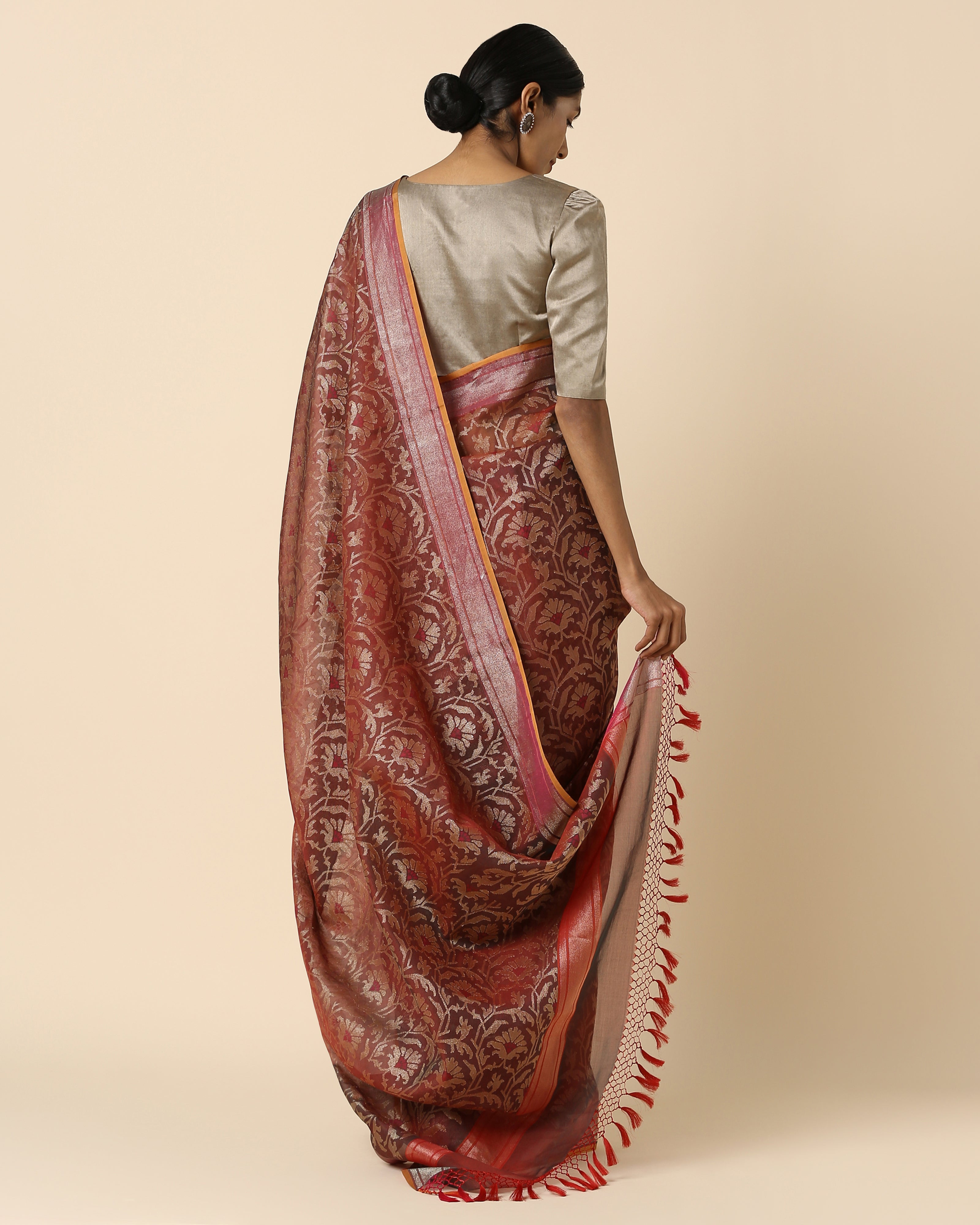 Laksh Banarasi Jamdani Silk Cotton Saree