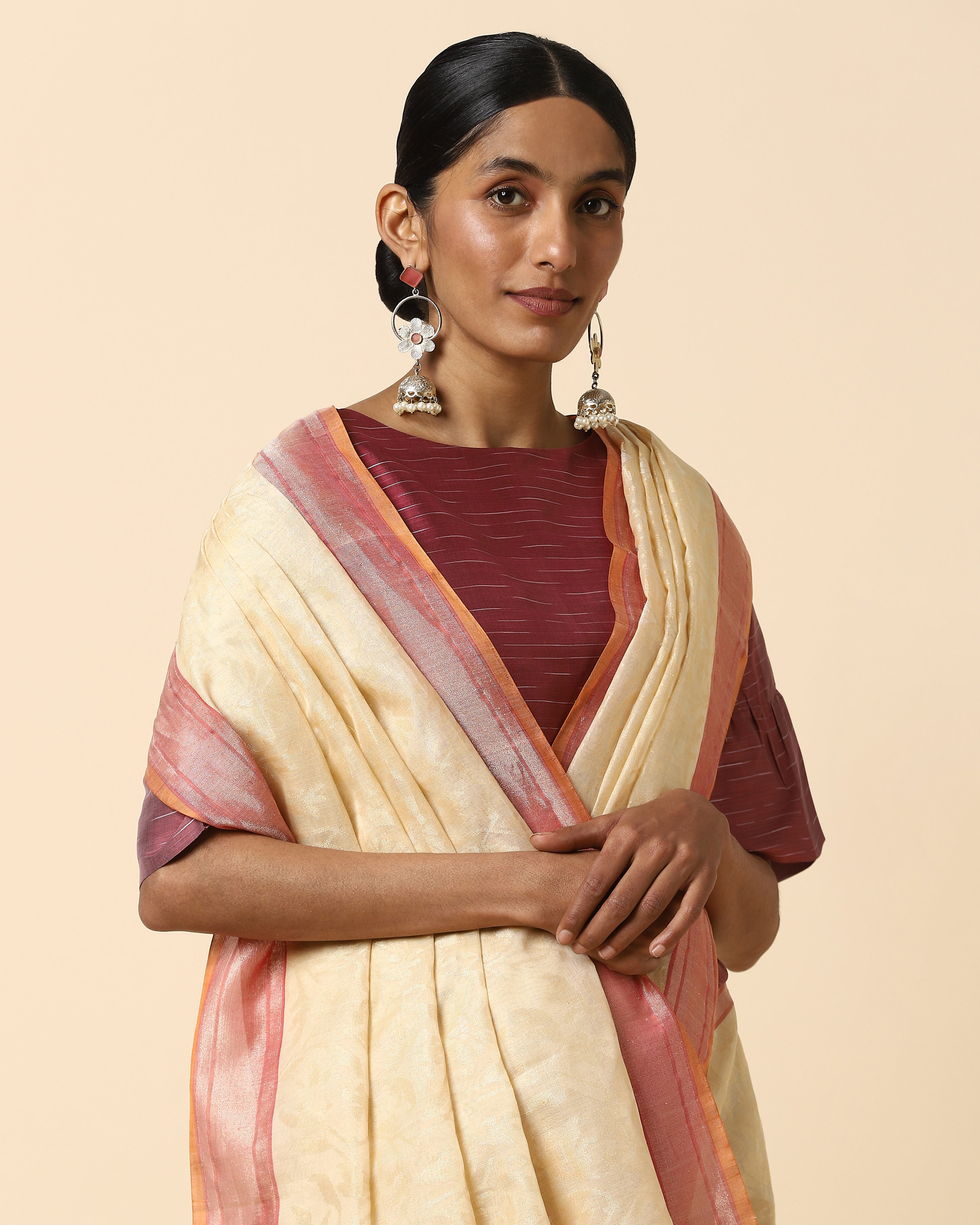 Laksh Banarasi Jamdani Silk Cotton Saree