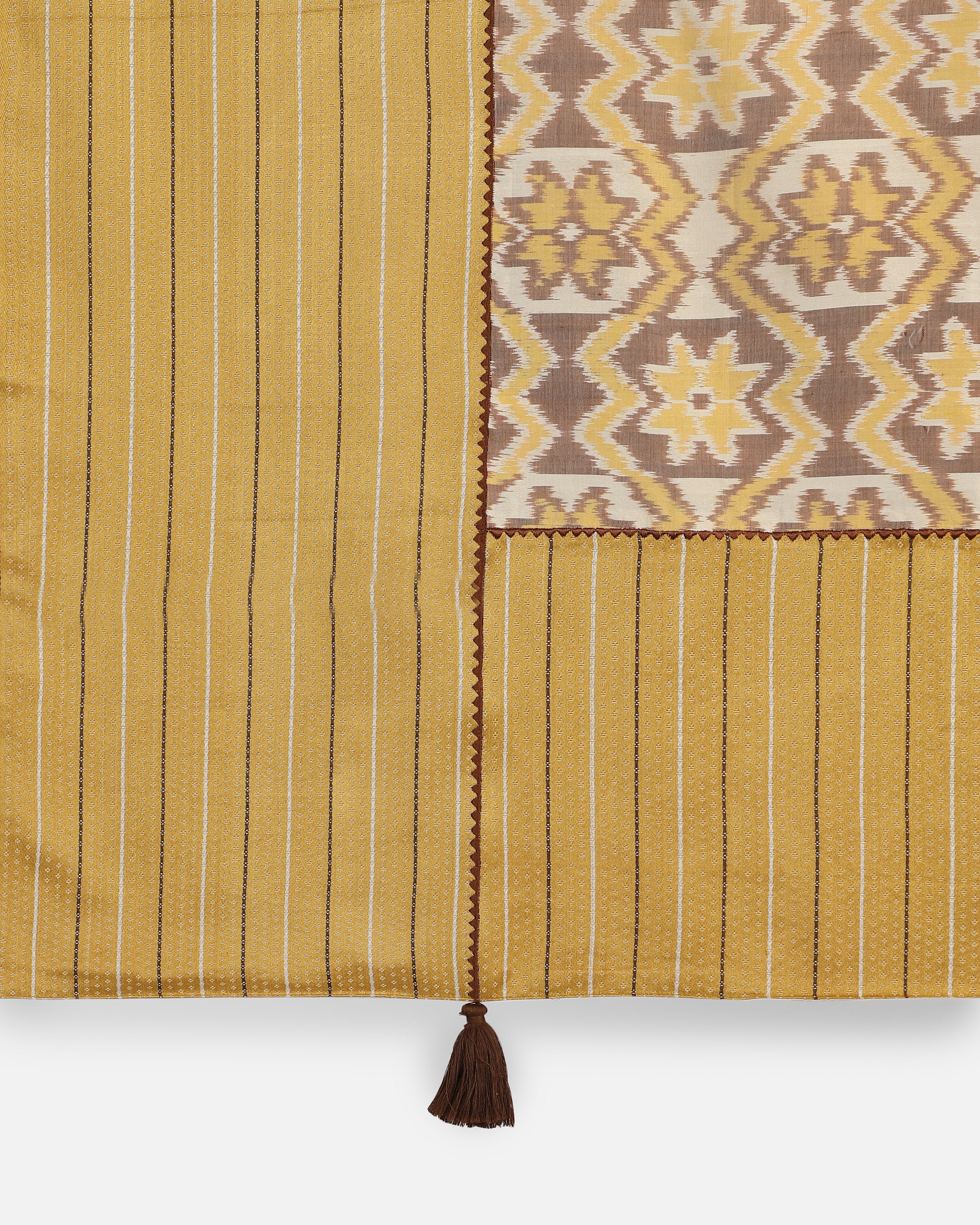 Piper Pochampally Weft Ikat Cotton Silk Single Bed Cover