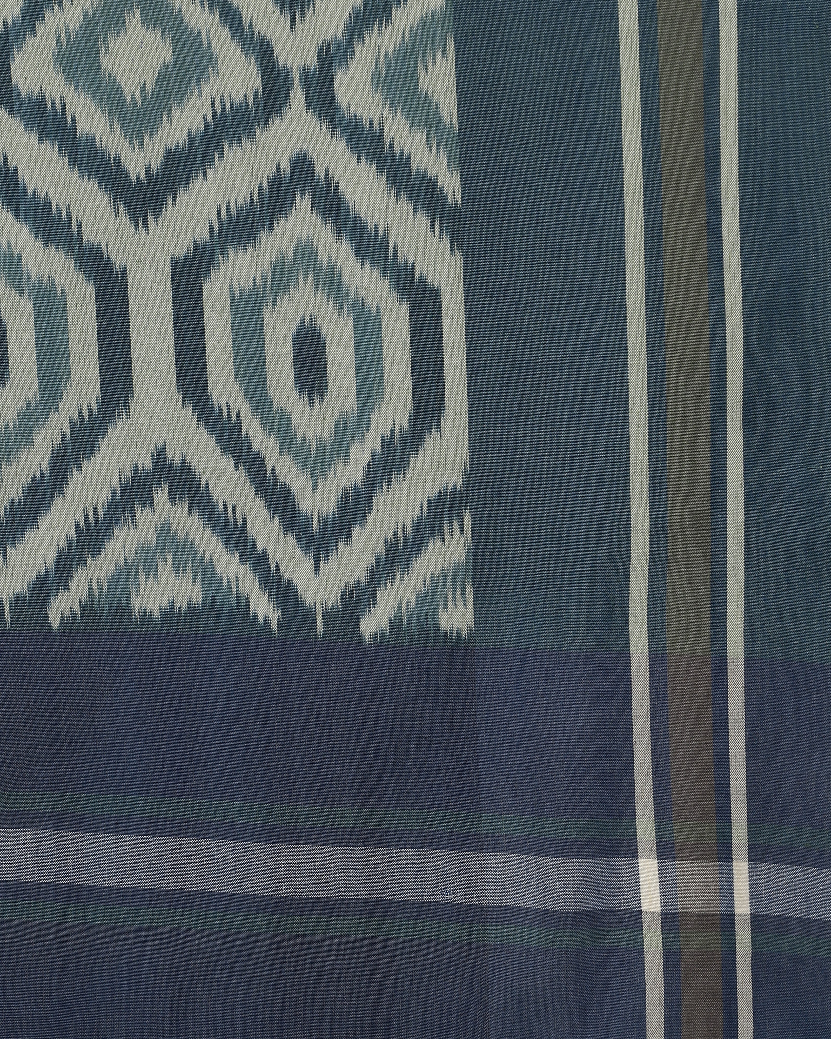 Amaya Pochampally Warp Ikat Cotton Double Bed Cover