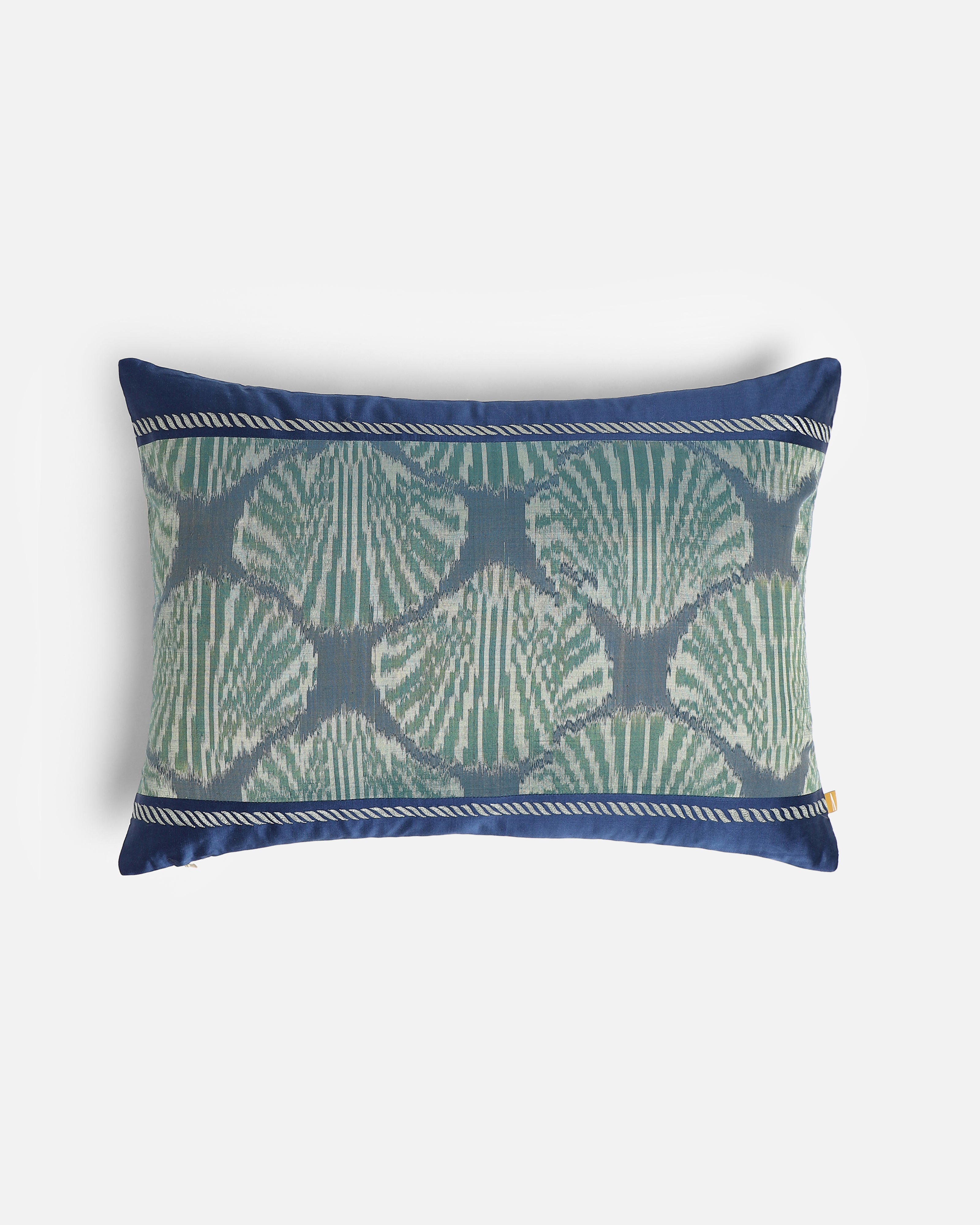 Naida Pochampally Weft Ikat Cotton Silk Cushion Cover