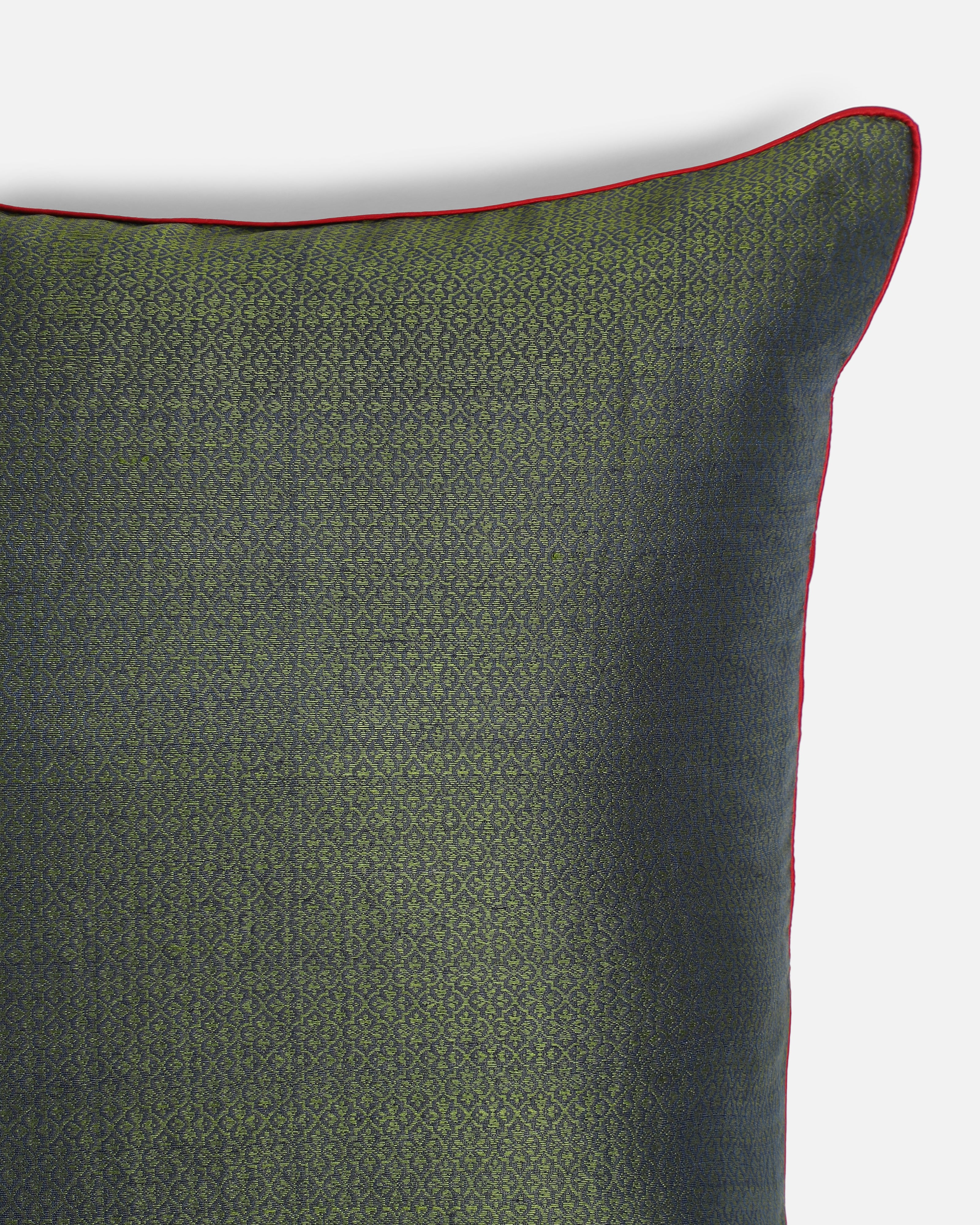 Qudsia Banarasi Satin Brocade Silk Linen Cushion Cover
