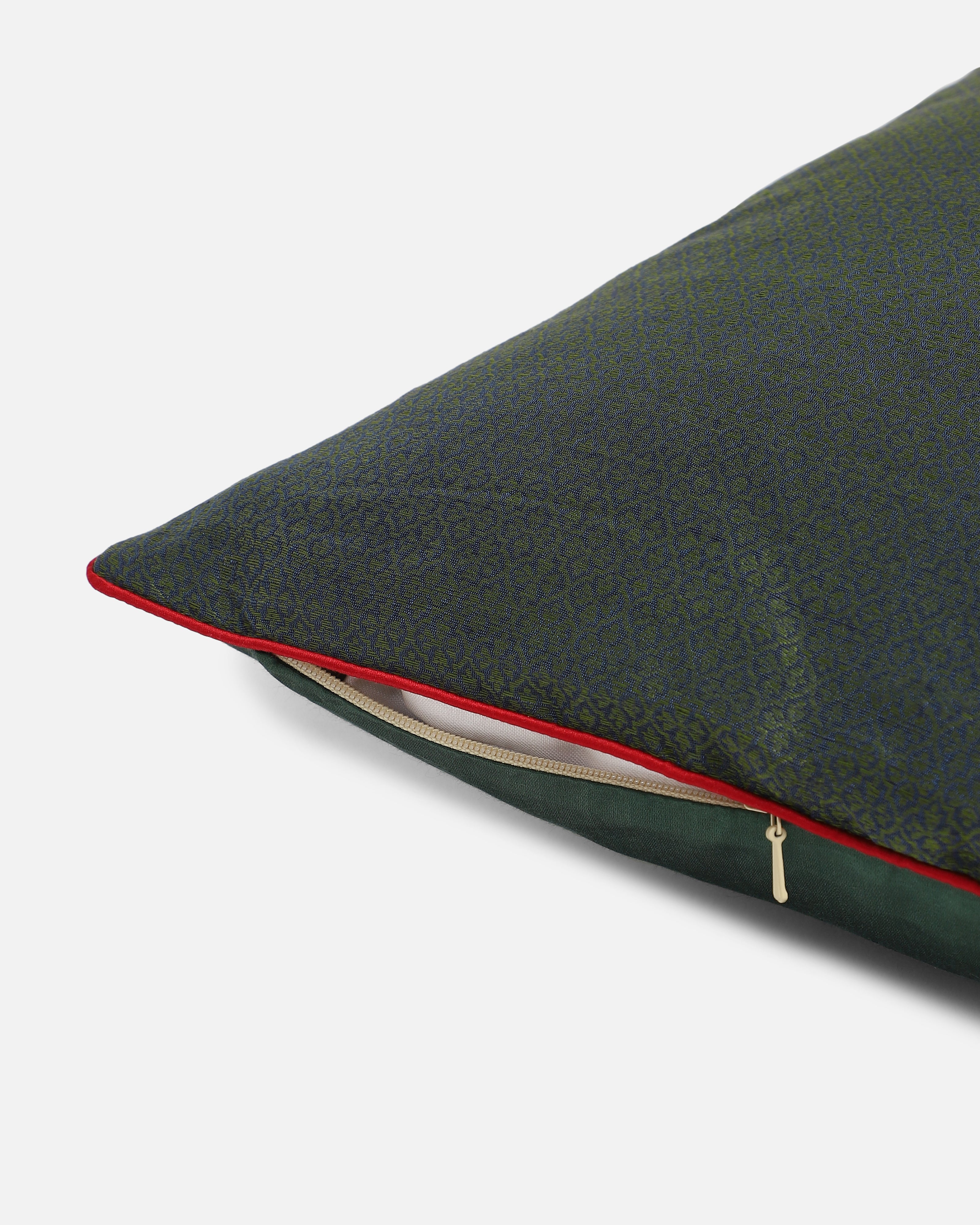 Qudsia Banarasi Satin Brocade Silk Linen Cushion Cover