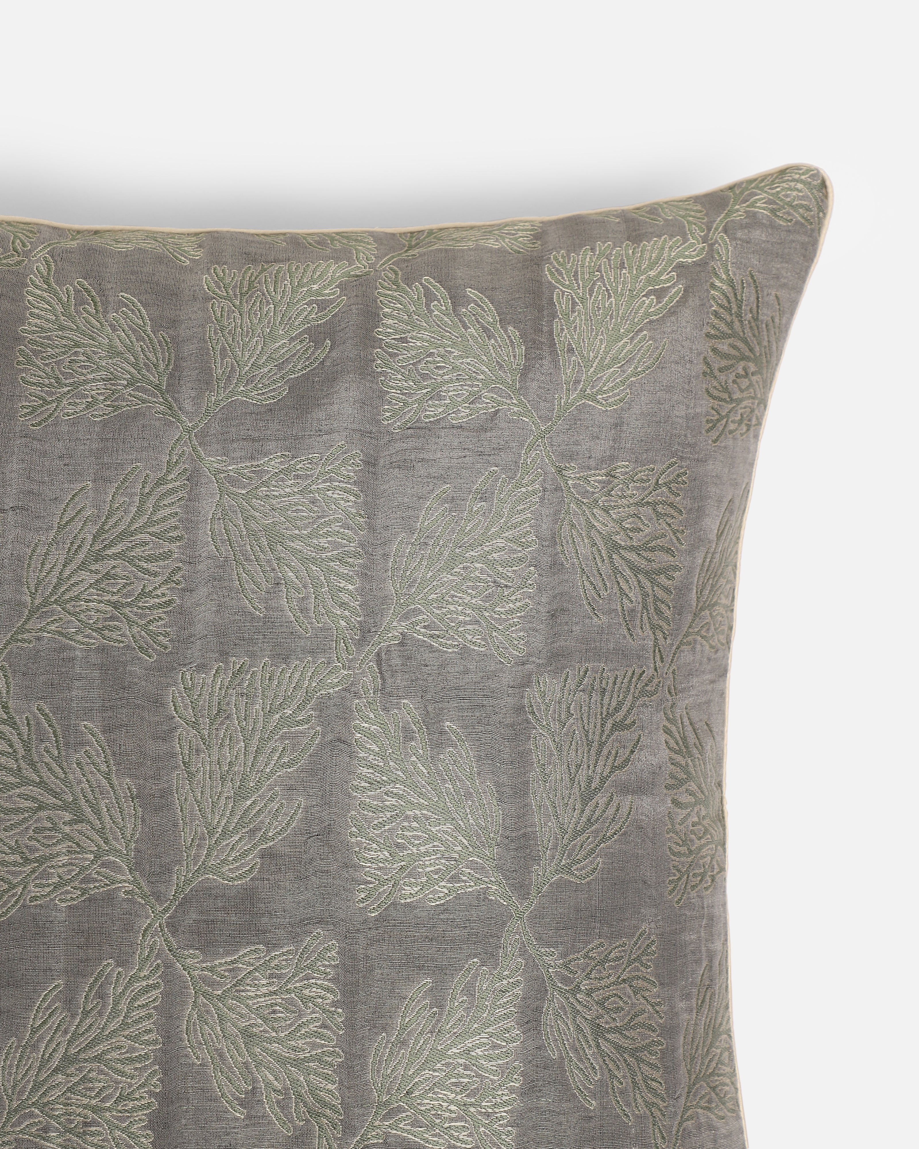 Misu Banarasi Satin Brocade Silk Linen Cushion Cover