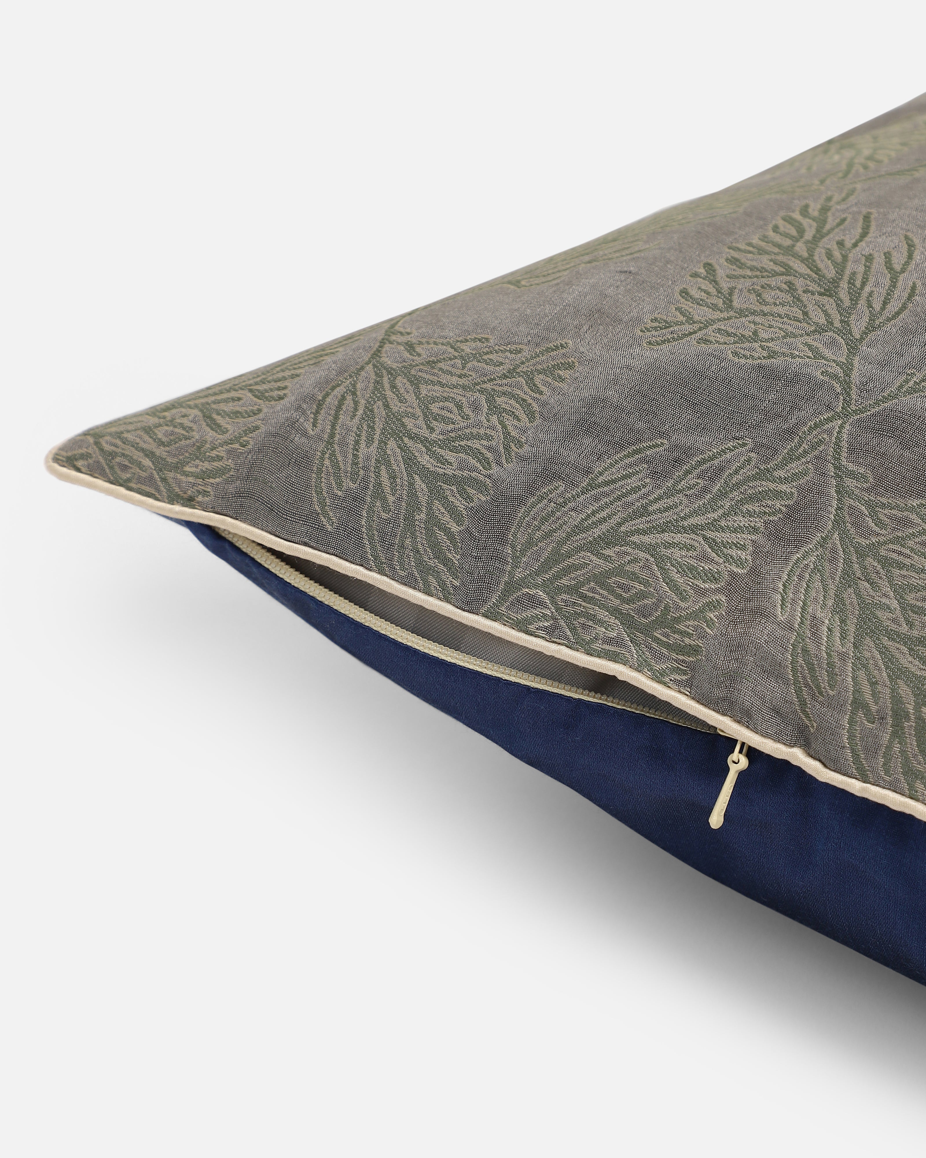 Misu Banarasi Satin Brocade Silk Linen Cushion Cover