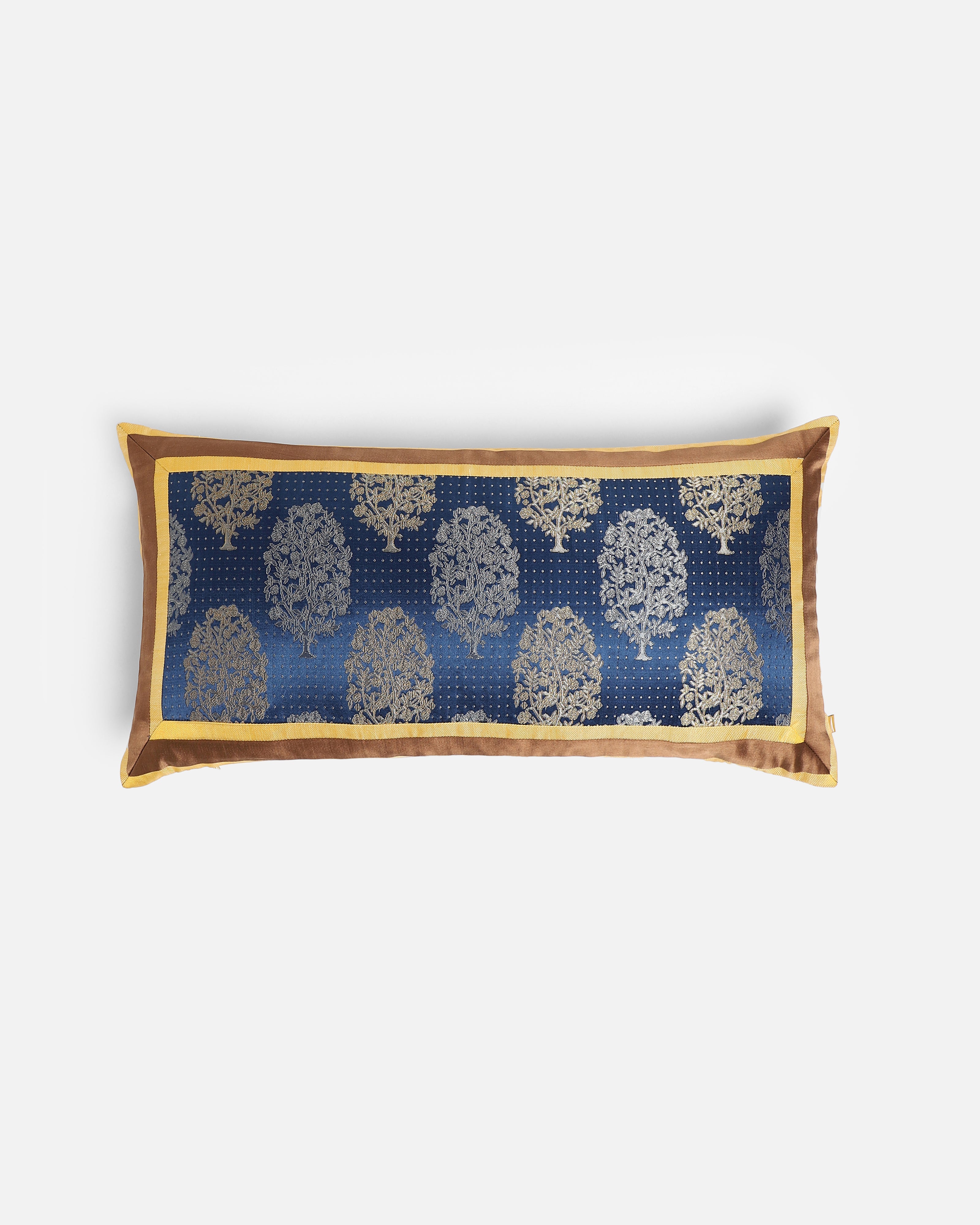 Verinag Banarasi Satin Brocade Viscose Cushion Cover