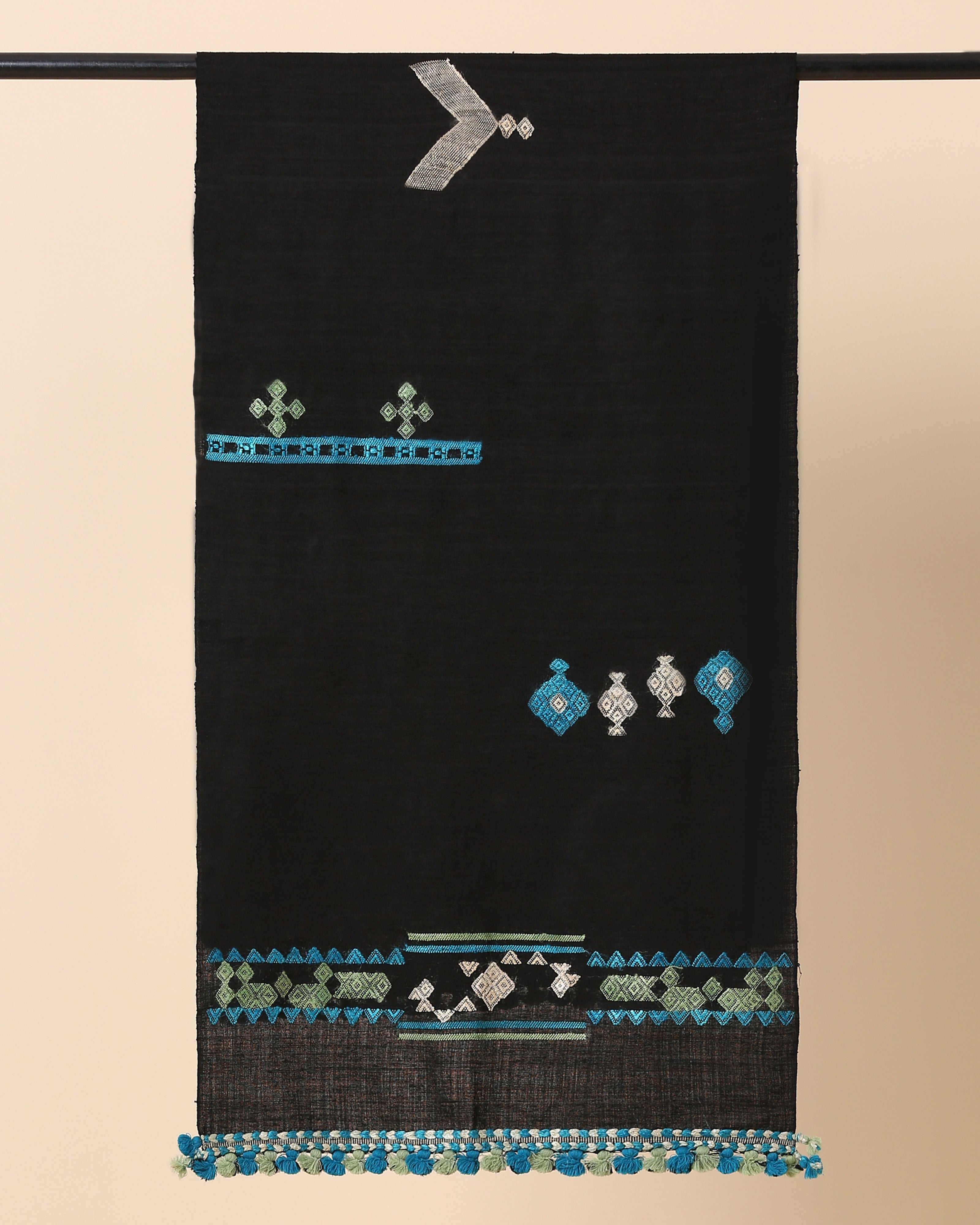 Urja Bhujodi Extra Weft Wool Silk Stole