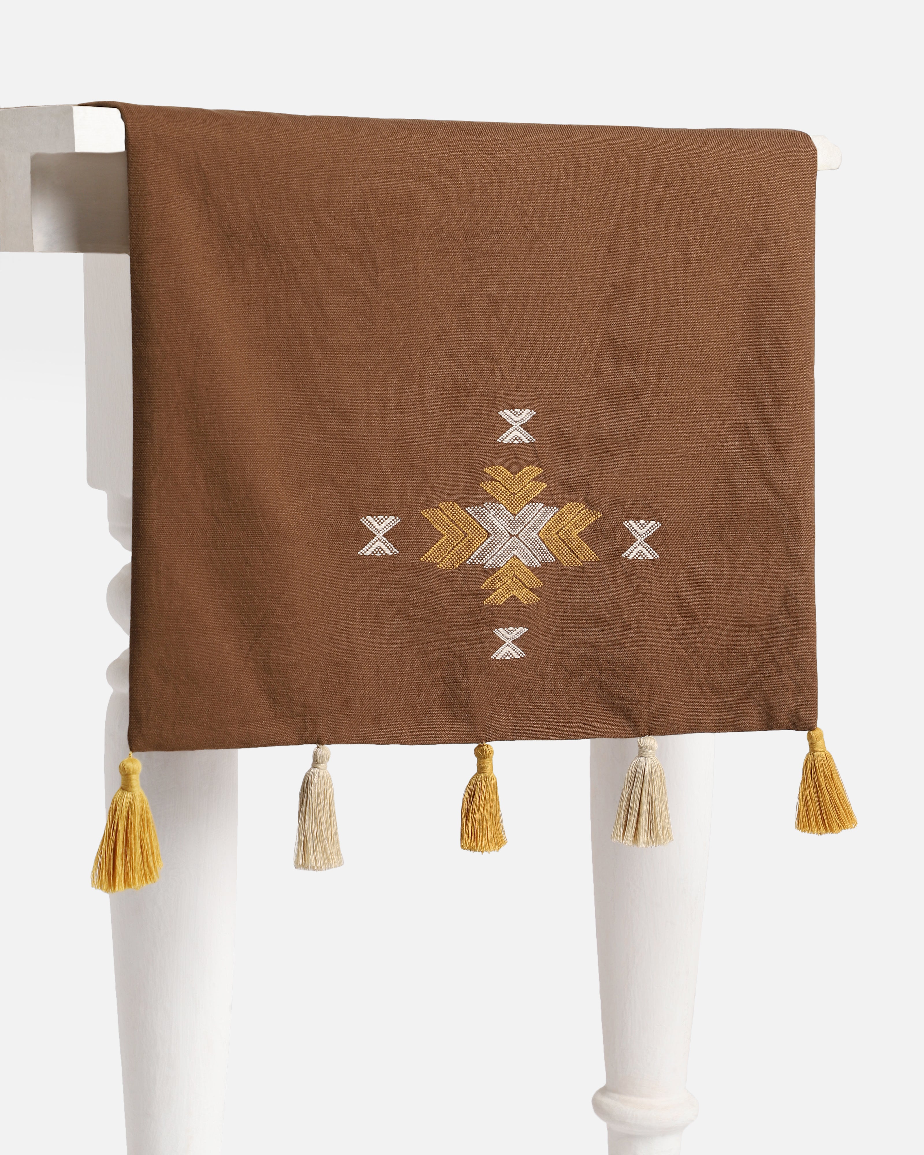 Anica Bhujodi Extra Weft Cotton Table Runner