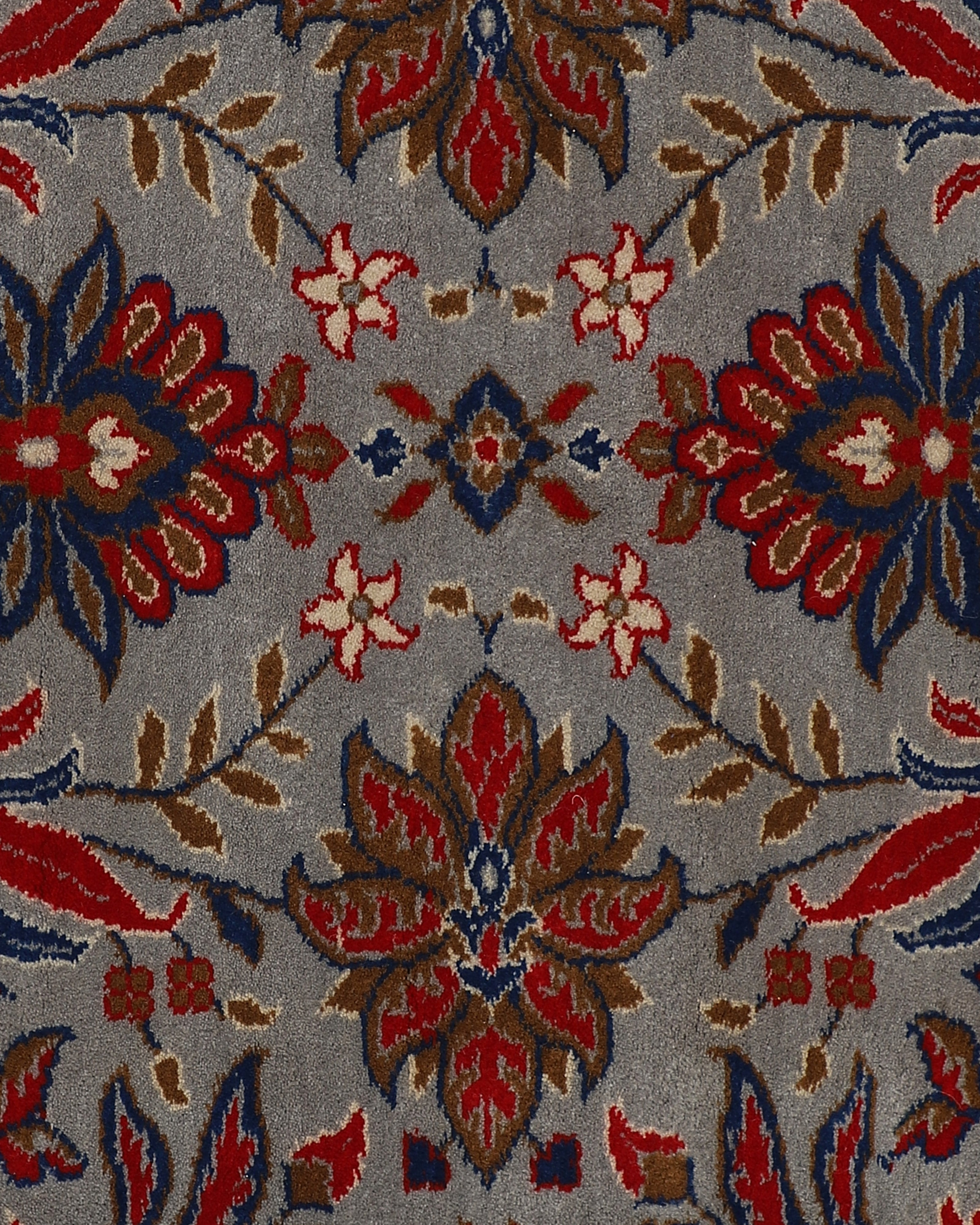 Agra Bhadohi Hand Knotted Cotton Wool Rug