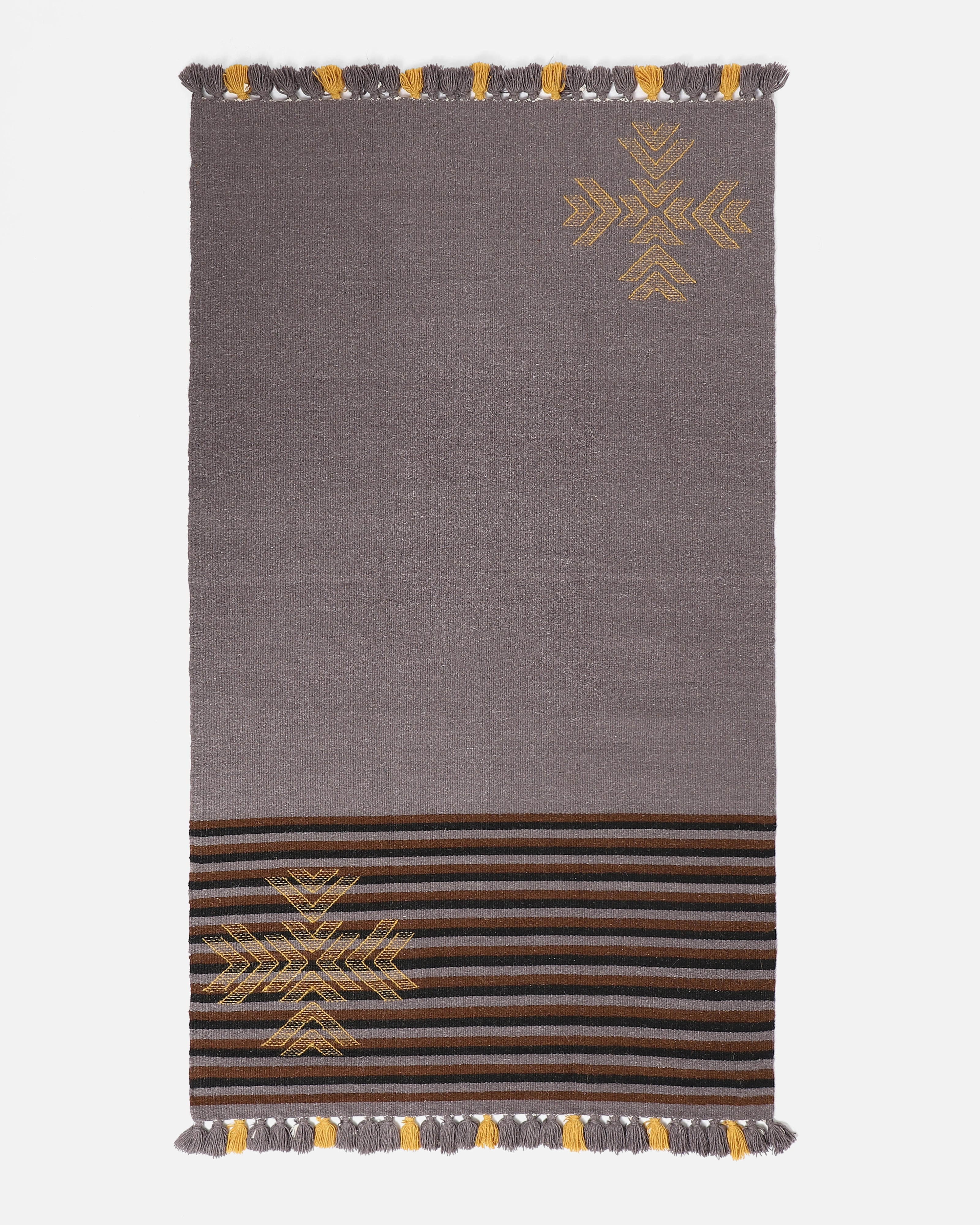 Elica Bhujodi Extra Weft Cotton Wool Rug