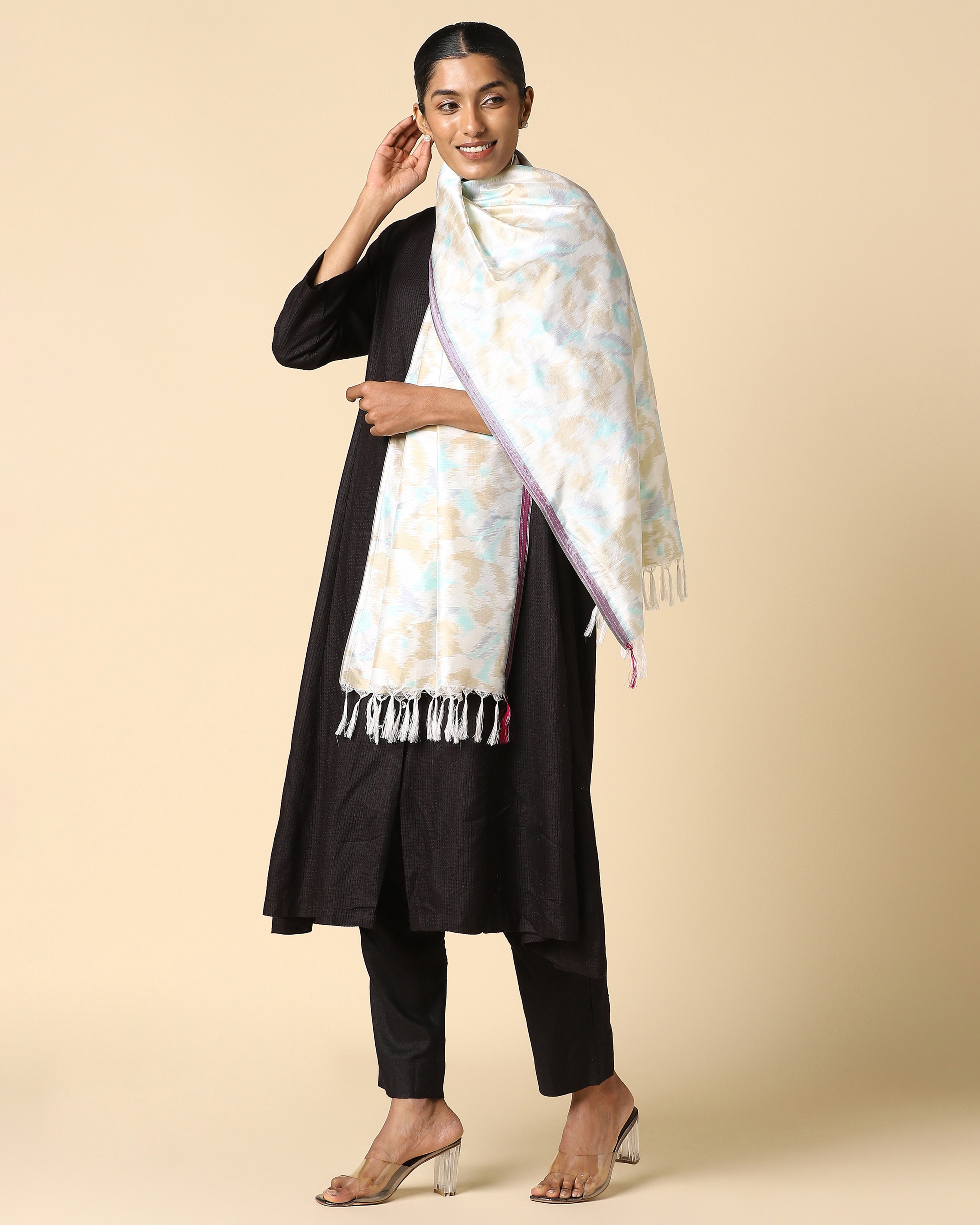Sharad Pochampally Weft Ikat Silk Stole