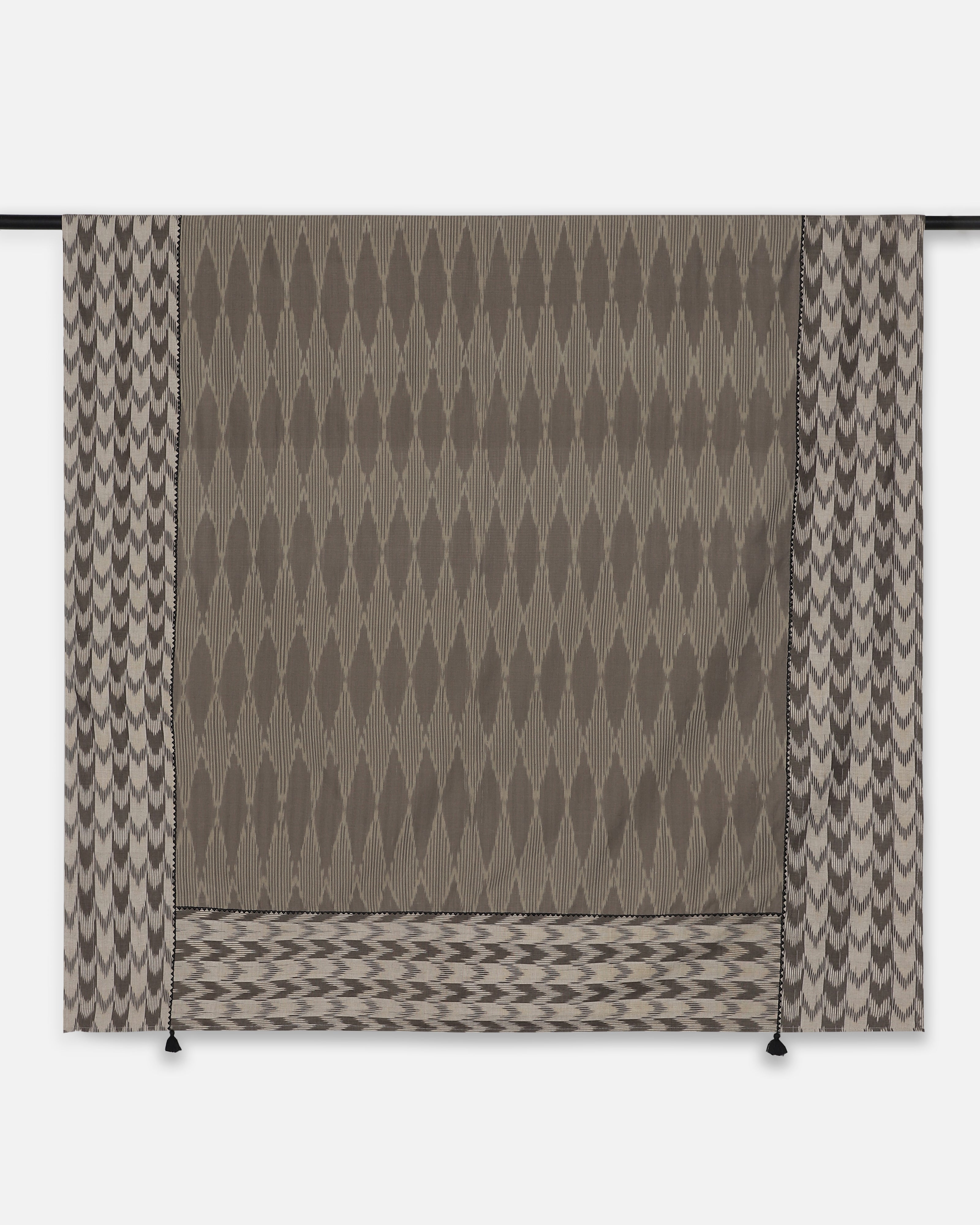 Galena Pochampally Warp Ikat Cotton Single Bed Cover