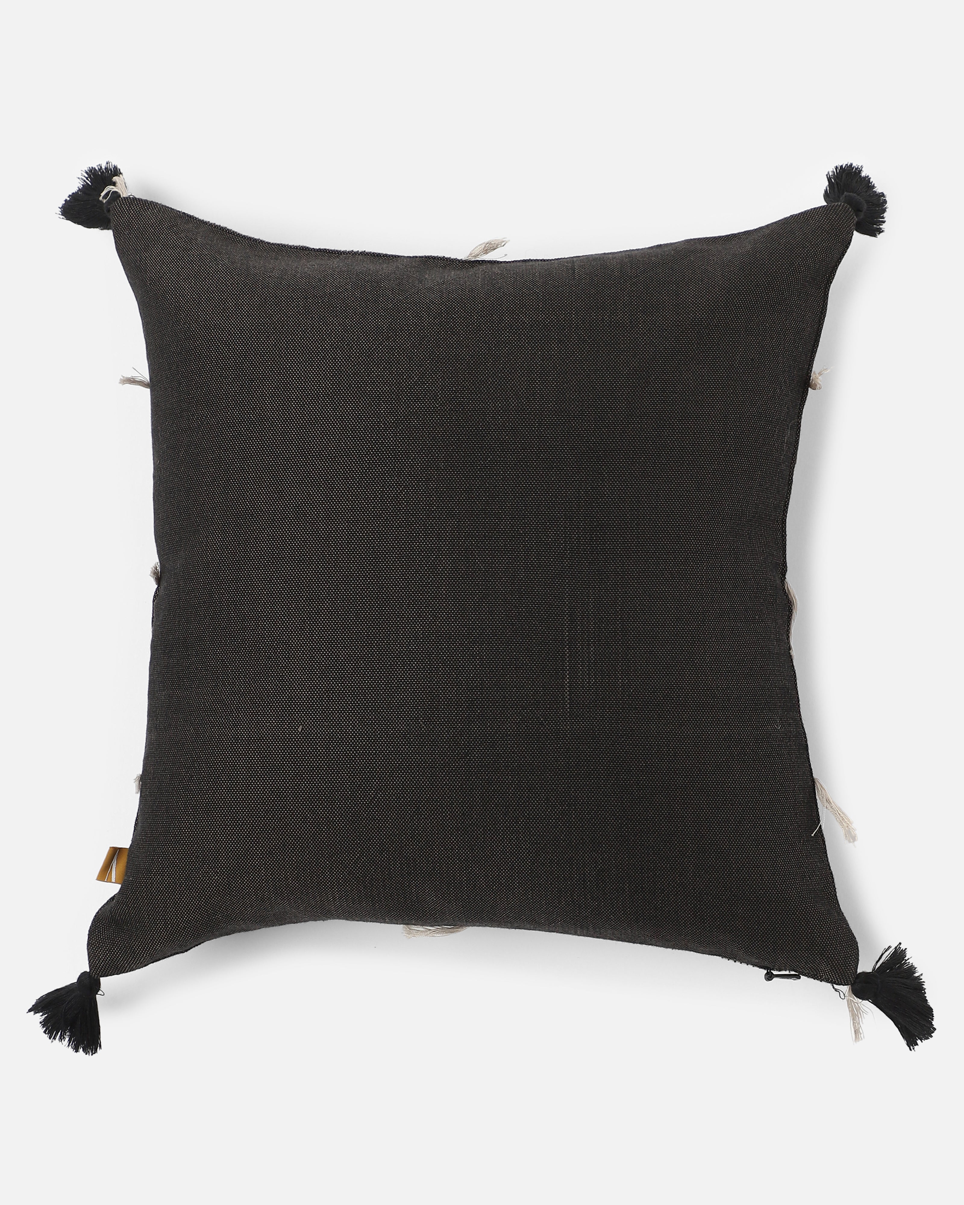 Block Bhujodi Extra Weft Cotton Cushion Cover