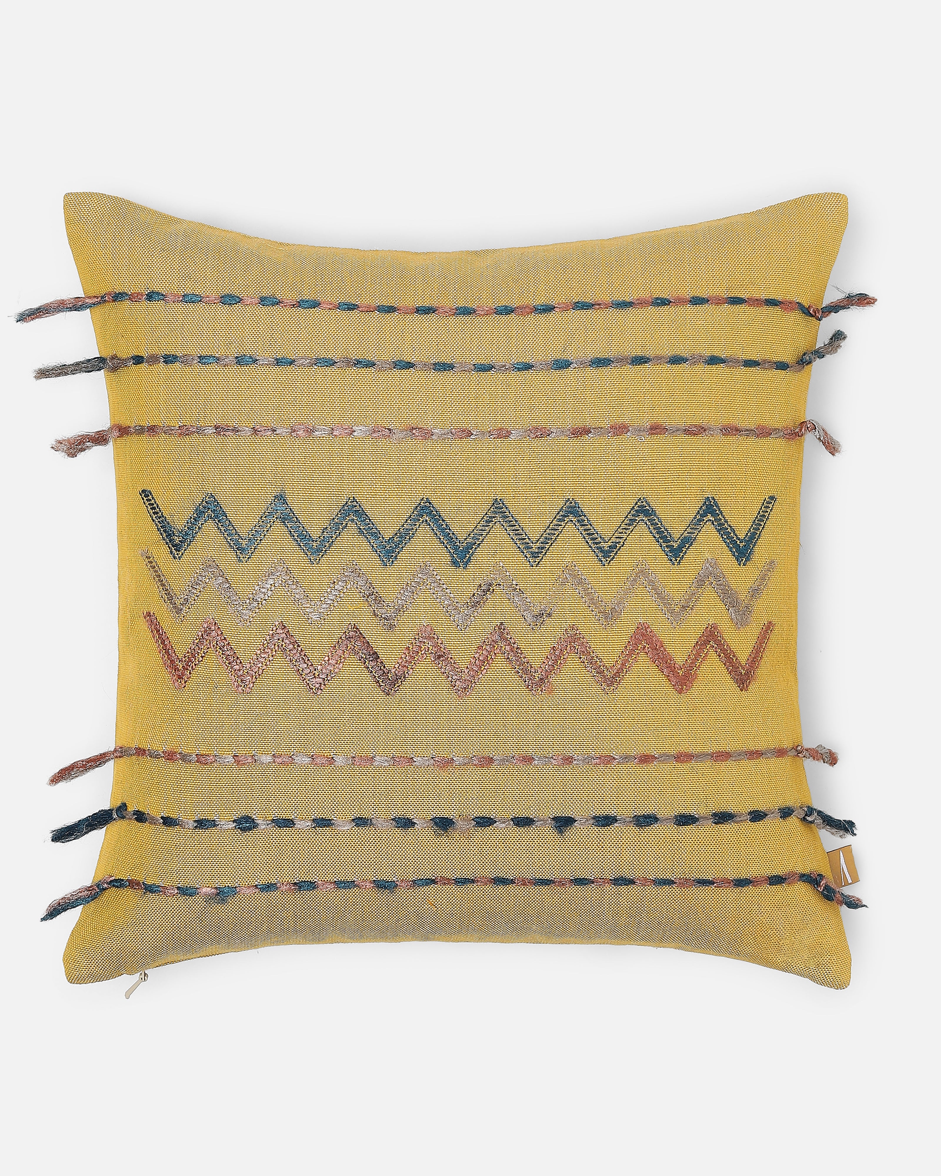 Tara Bhujodi Extra Weft Cotton Cushion Cover