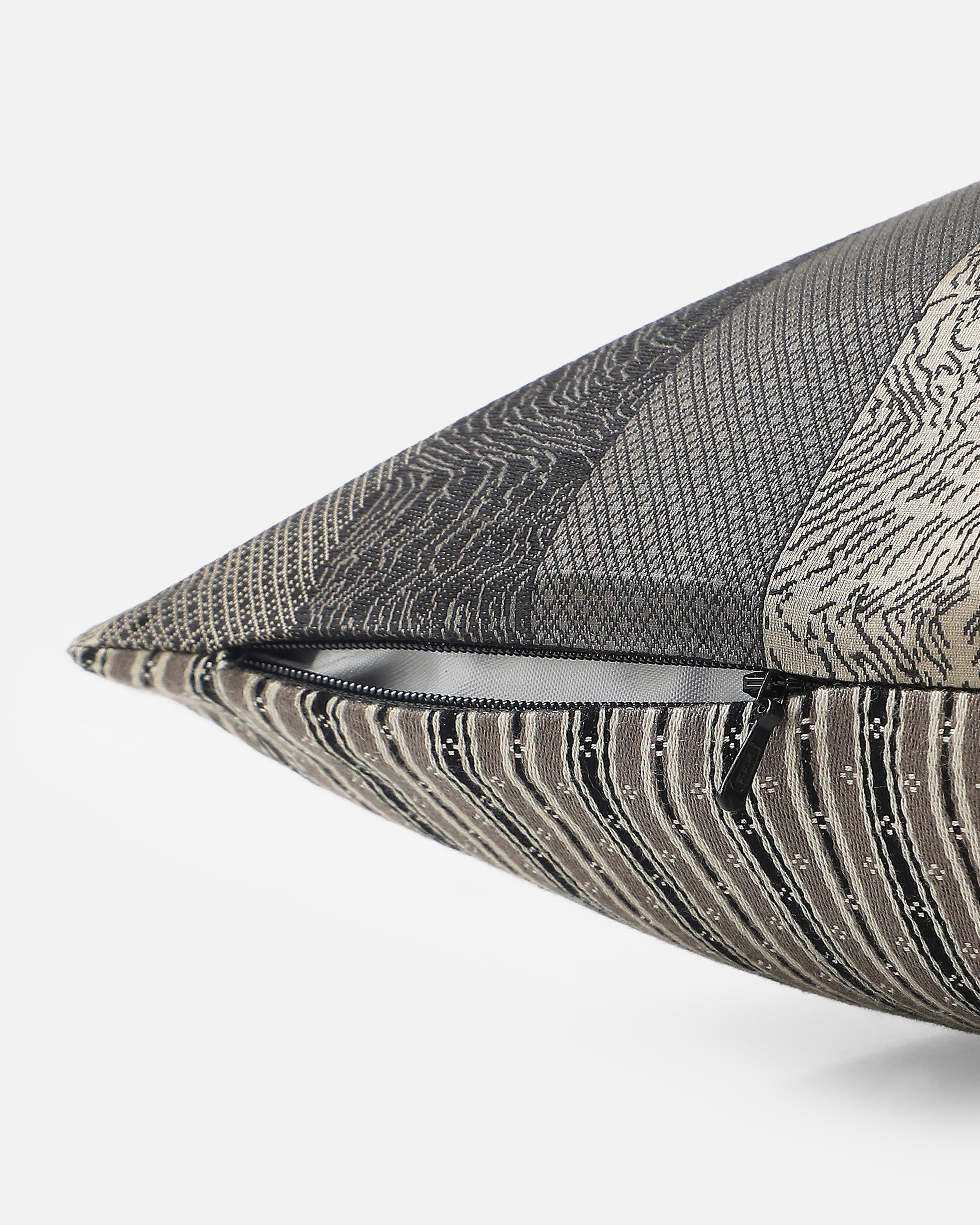 Bark Banarasi Tanchoi Silk Cushion Cover