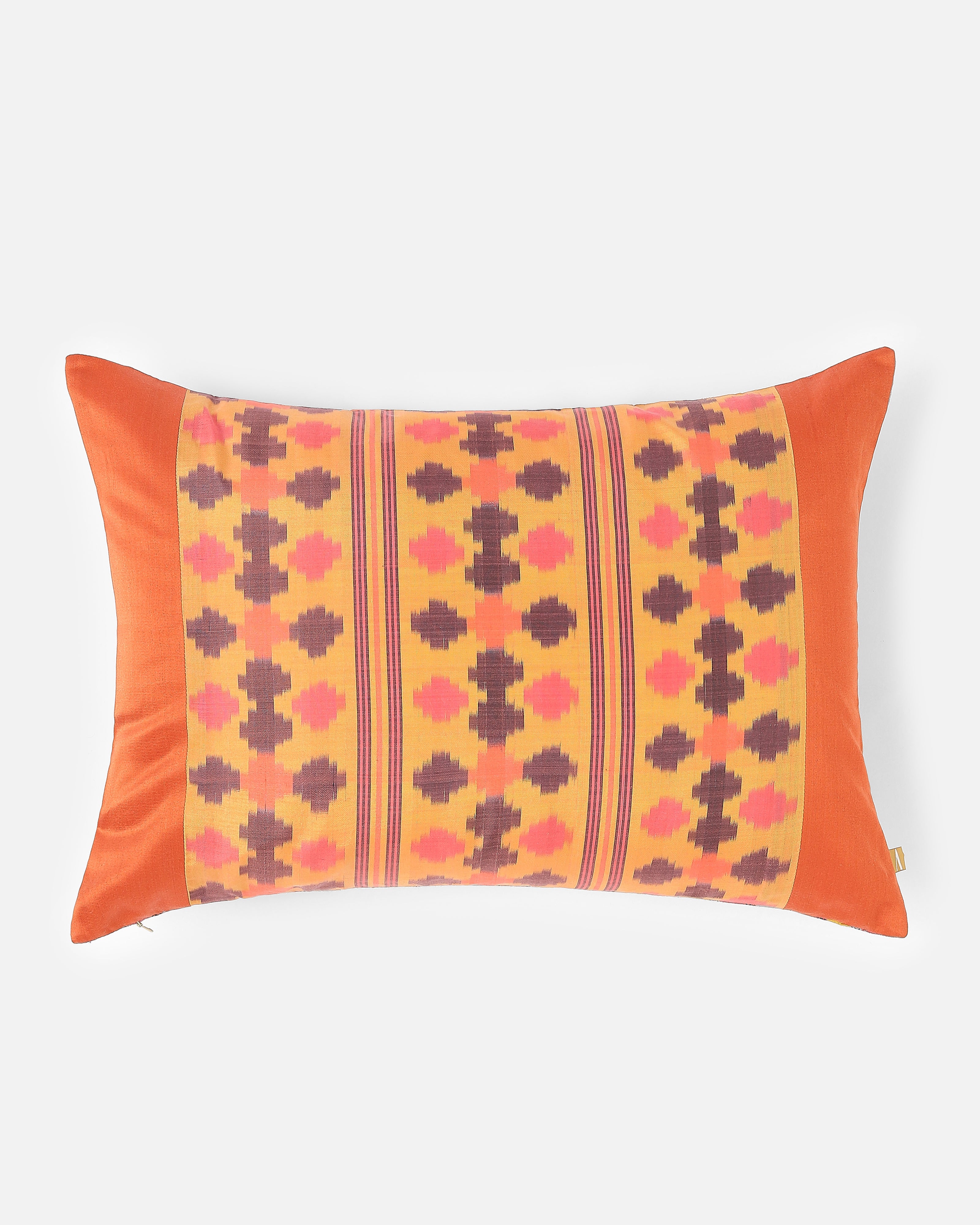Yameni Pochampally Warp Ikat Silk Cotton Cushion Cover