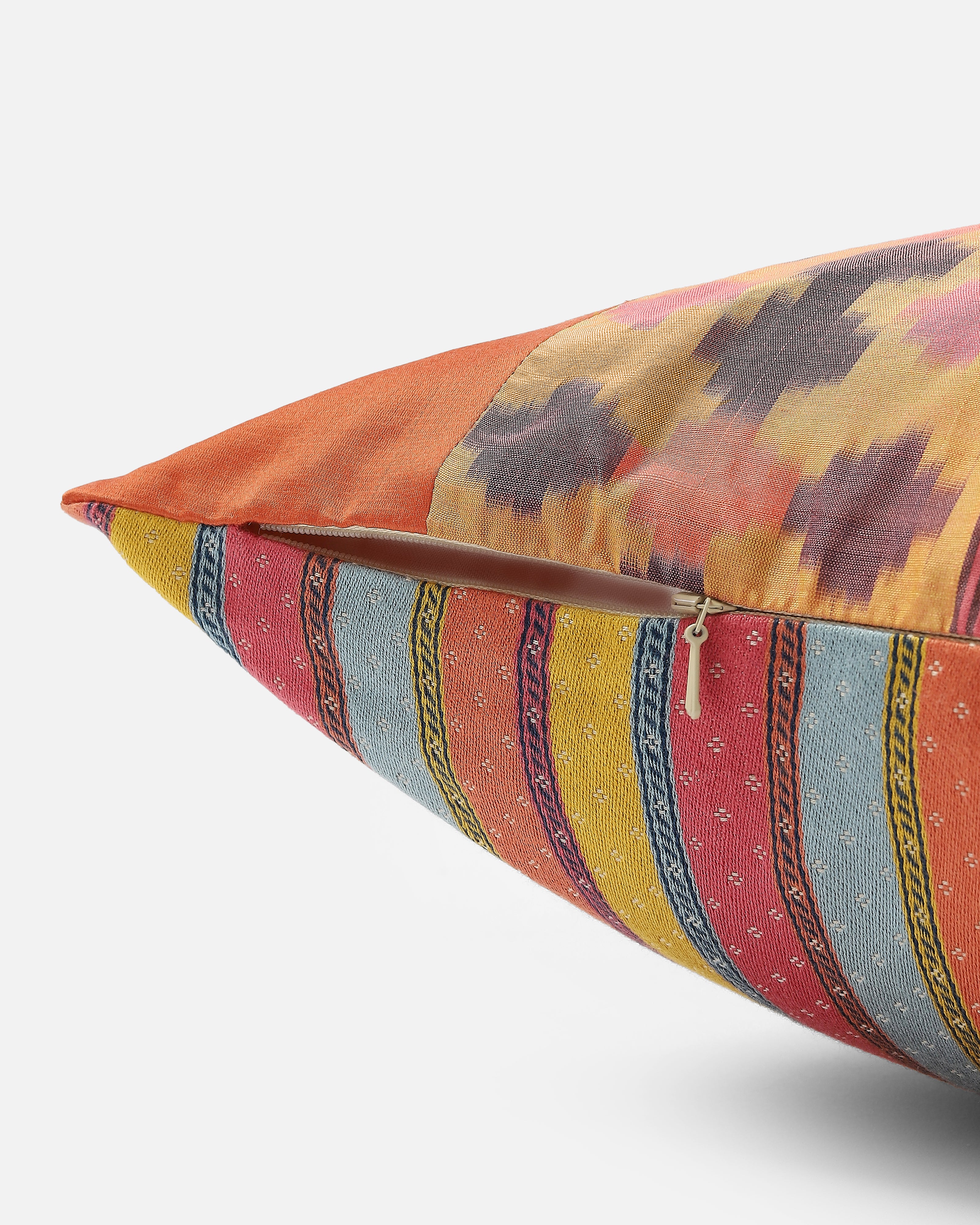 Yameni Pochampally Warp Ikat Silk Cotton Cushion Cover