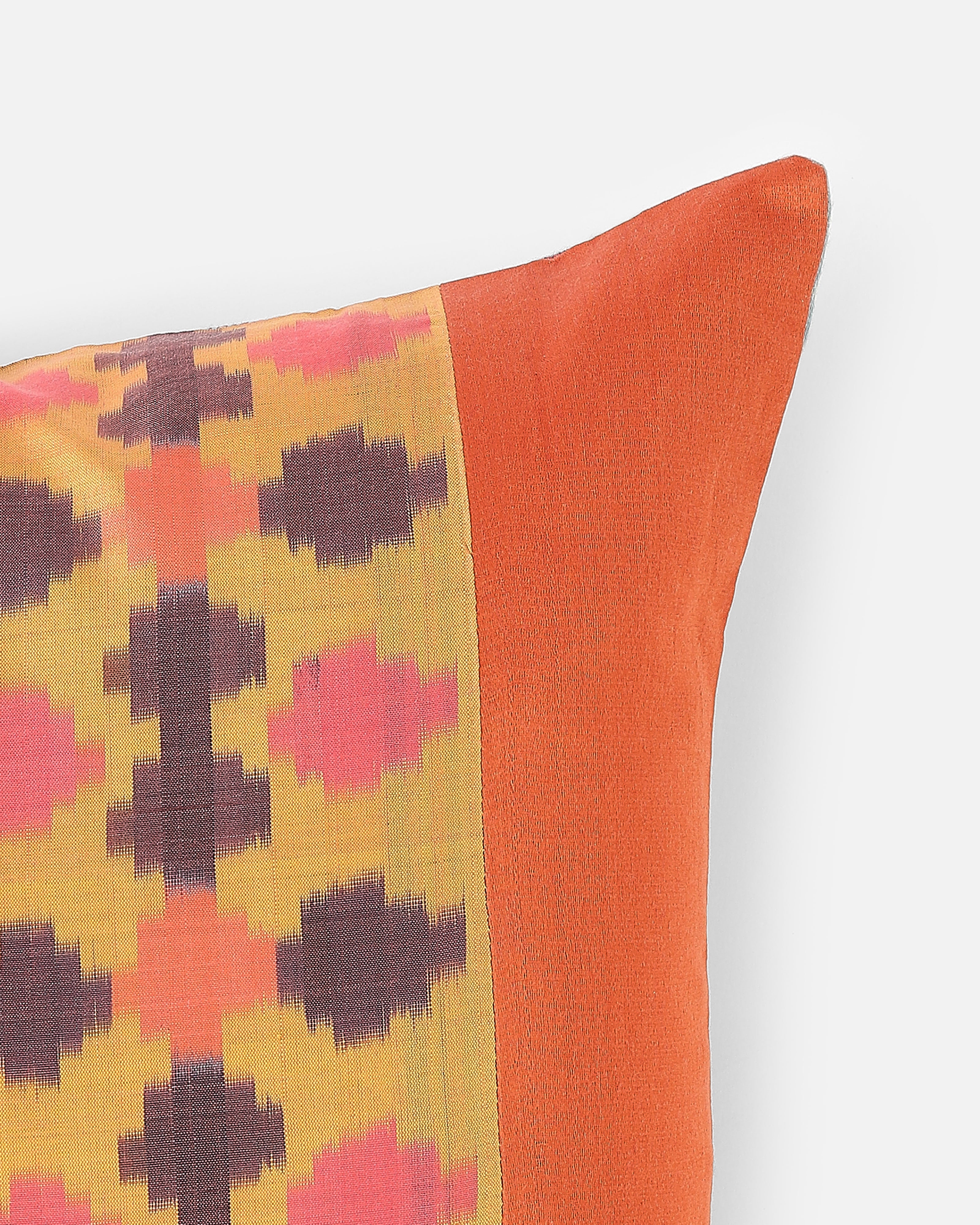 Yameni Pochampally Warp Ikat Silk Cotton Cushion Cover