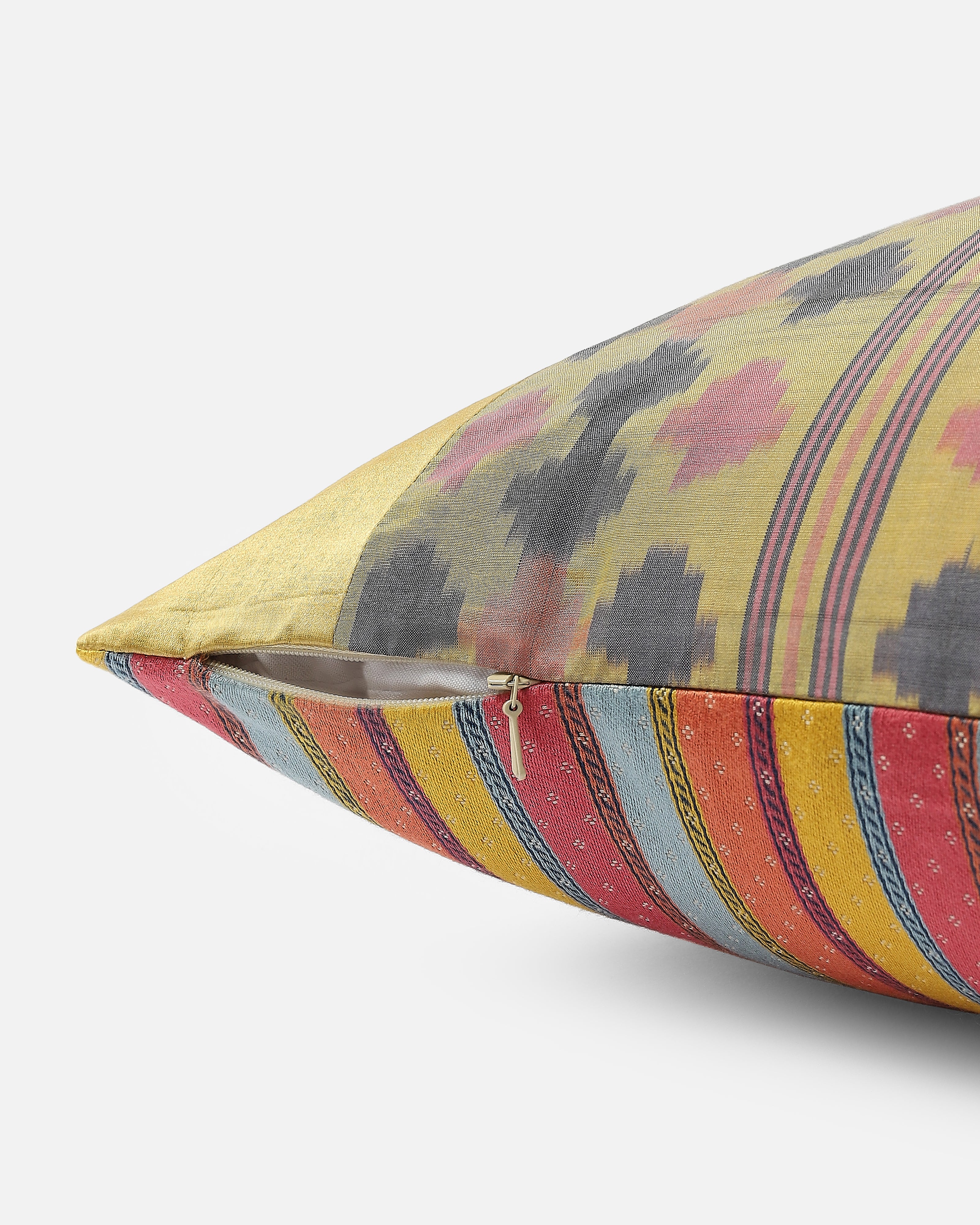 Yameni Pochampally Warp Ikat Silk Cotton Cushion Cover