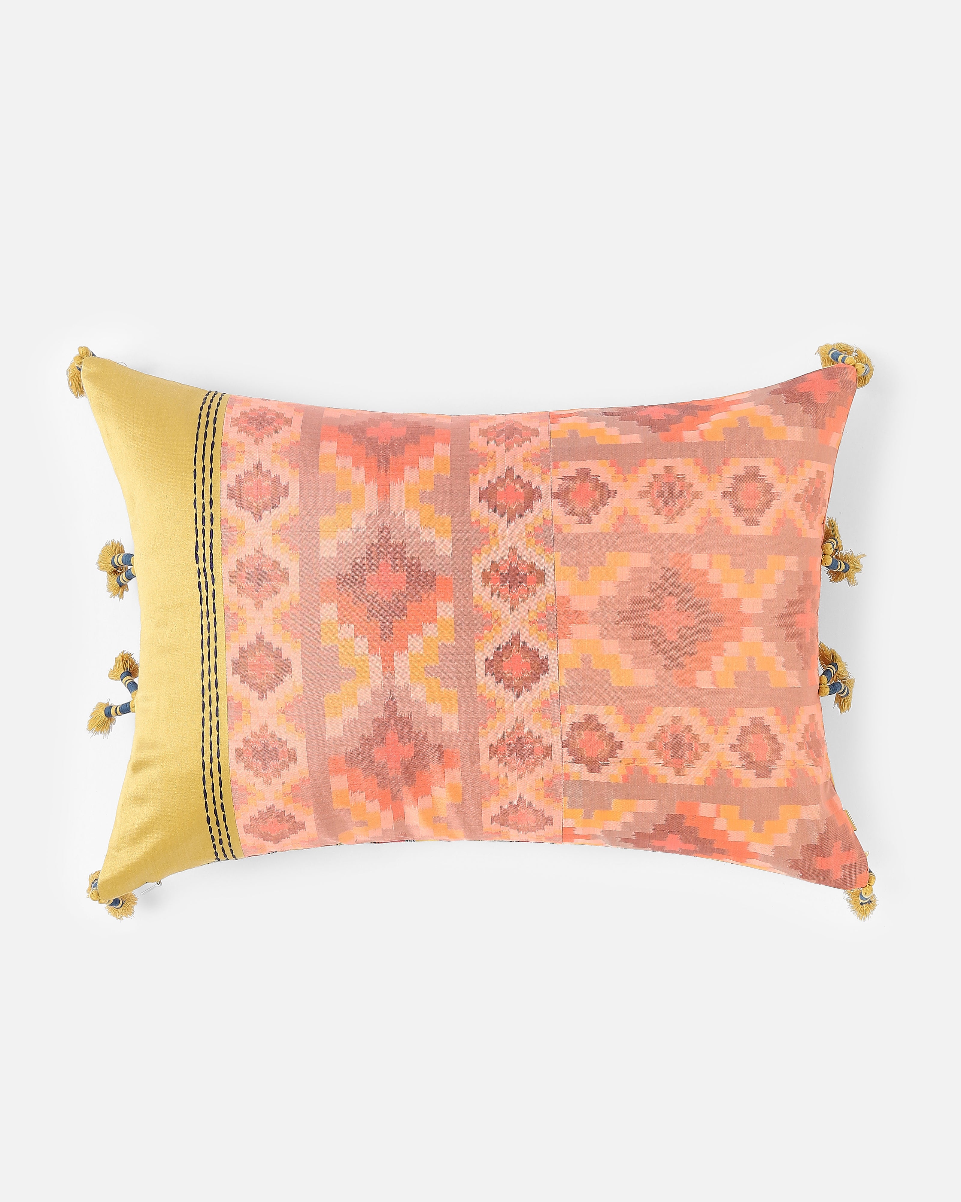 Rei Pochampally Warp Ikat Silk Cushion Cover