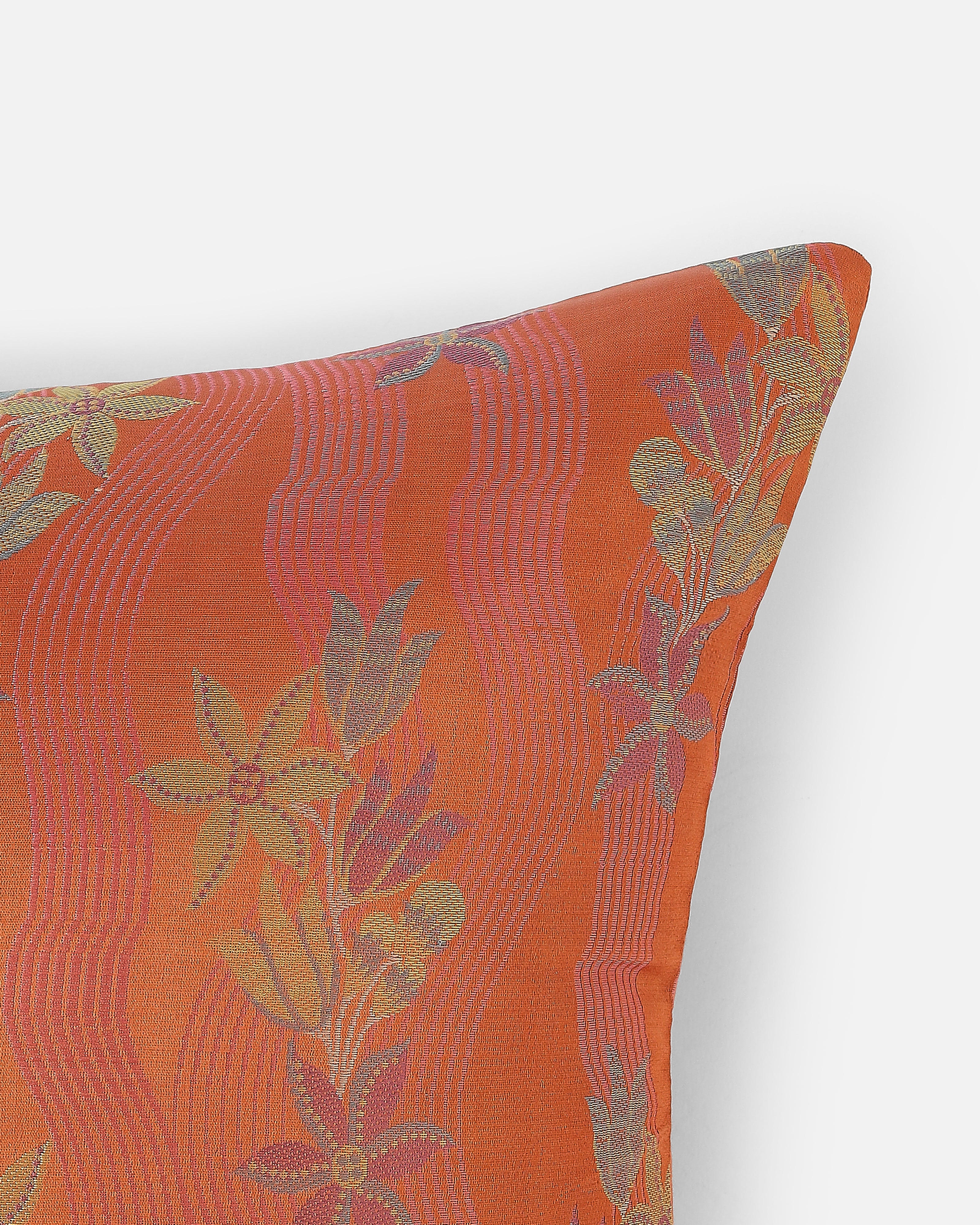 Fleur Banarasi Tanchoi Silk Cushion Cover