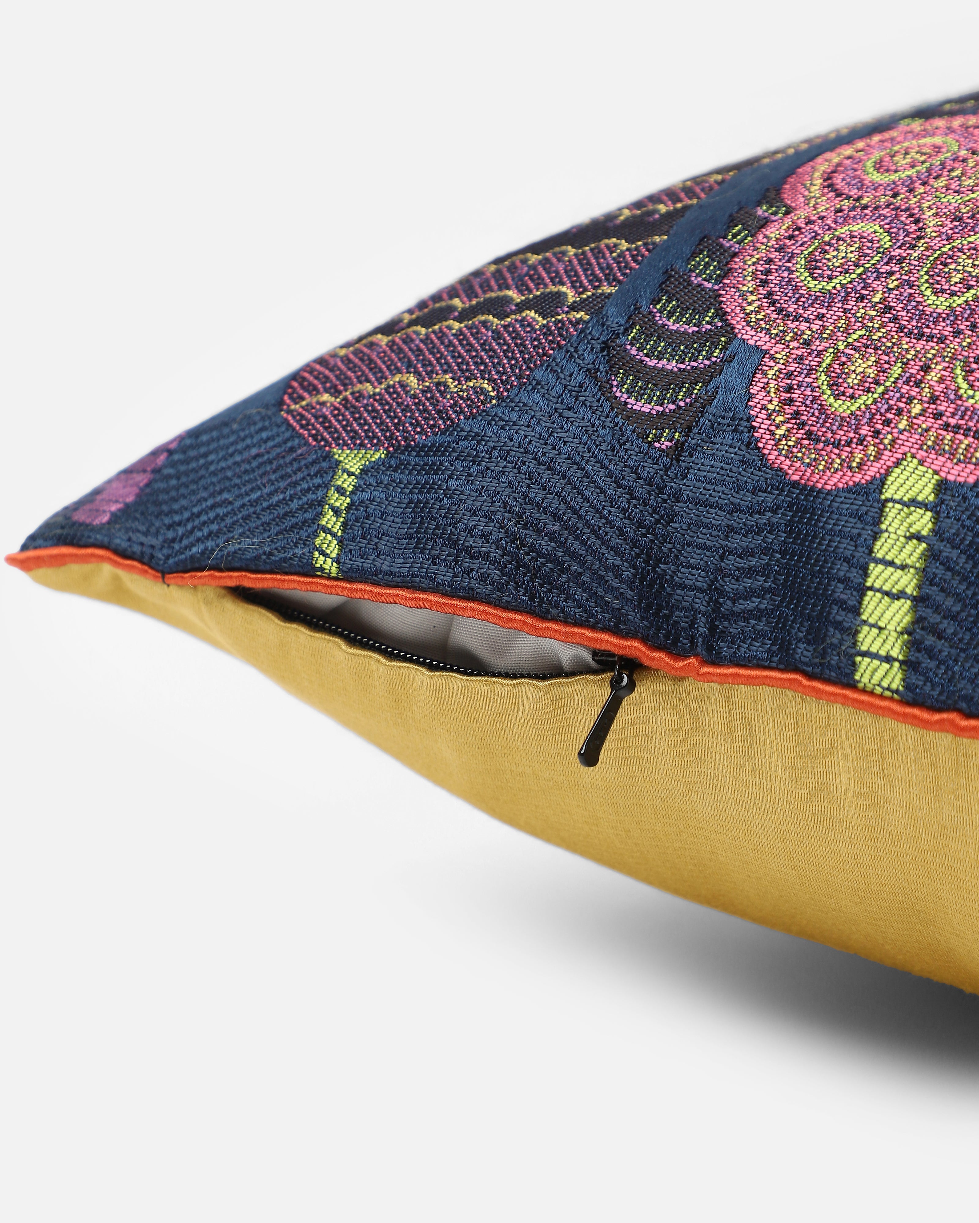Benvolio Banarasi Gyasar Silk Viscose Cushion Cover