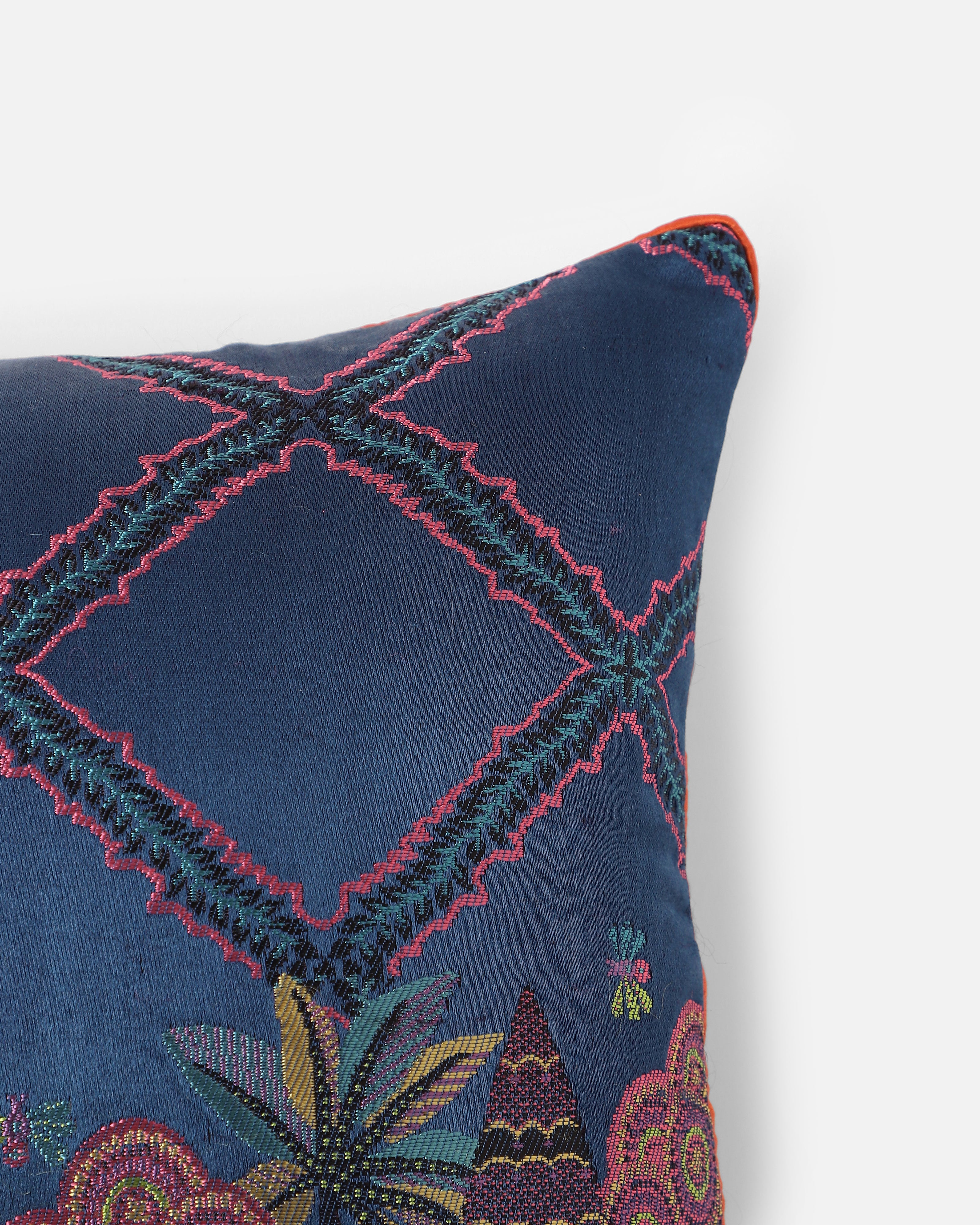 Benvolio Banarasi Gyasar Silk Viscose Cushion Cover