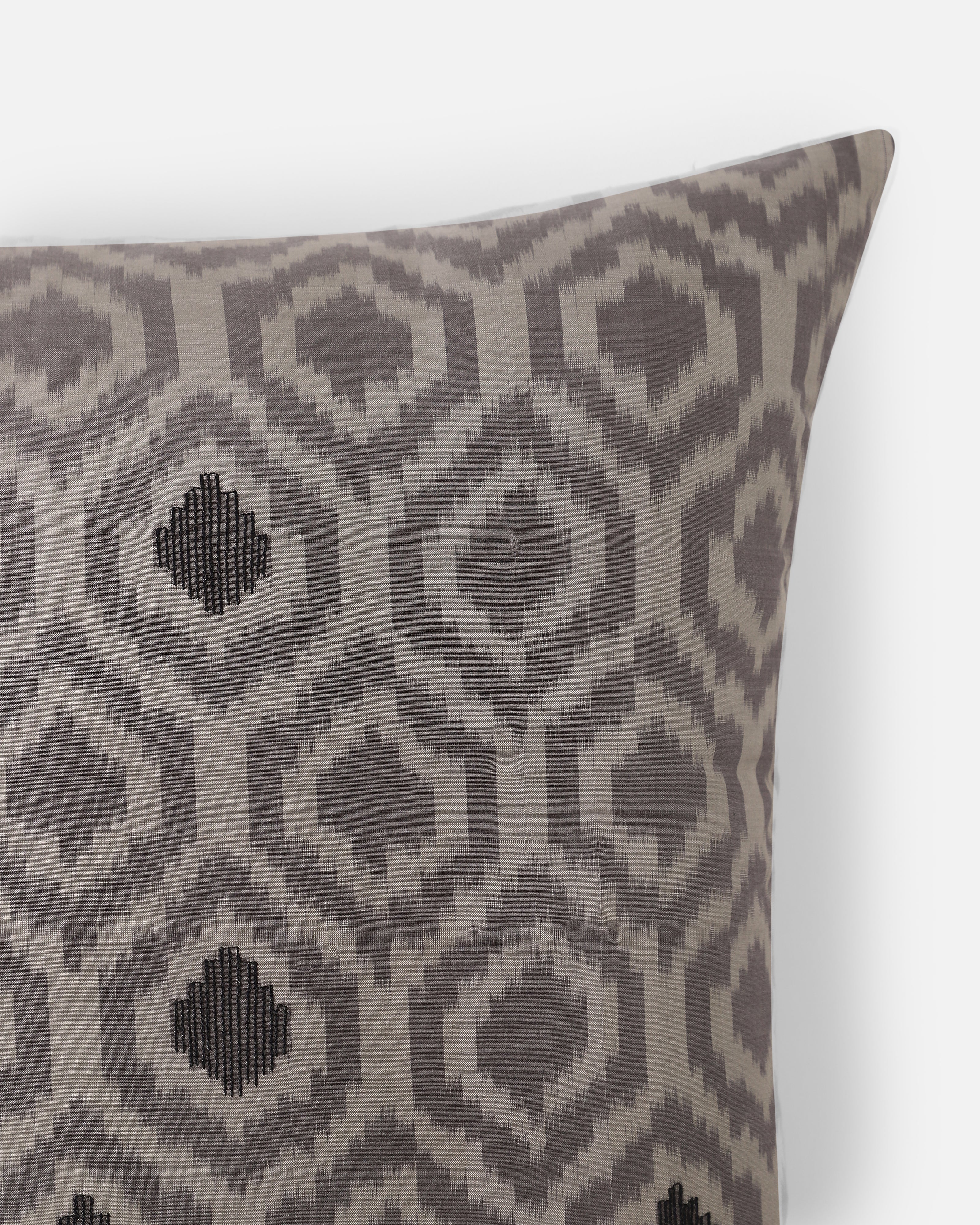 Ronny Pochampally Warp Ikat Silk Cotton Cushion Cover
