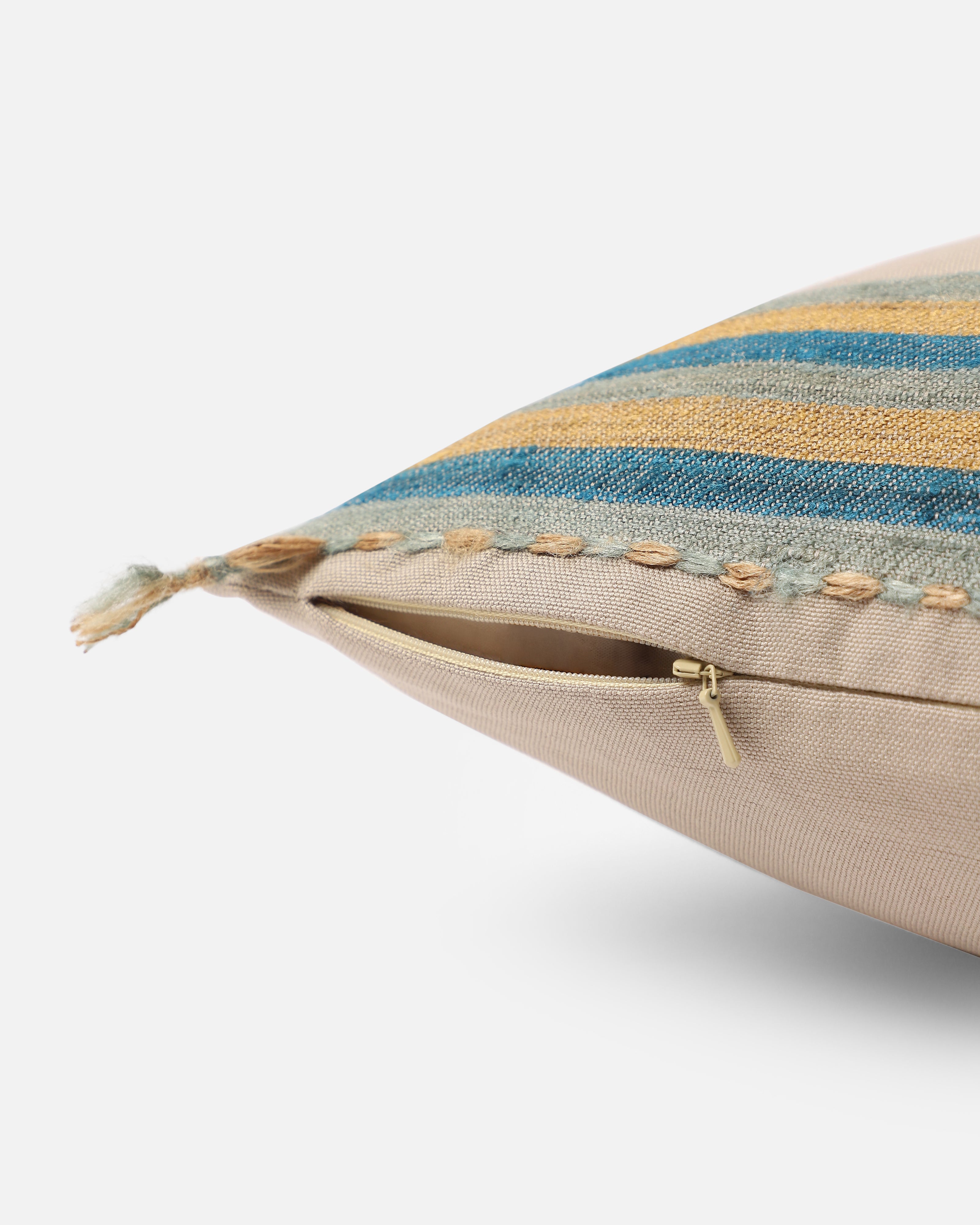 Zaya Bhujodi Extra Weft Cotton Cushion Cover