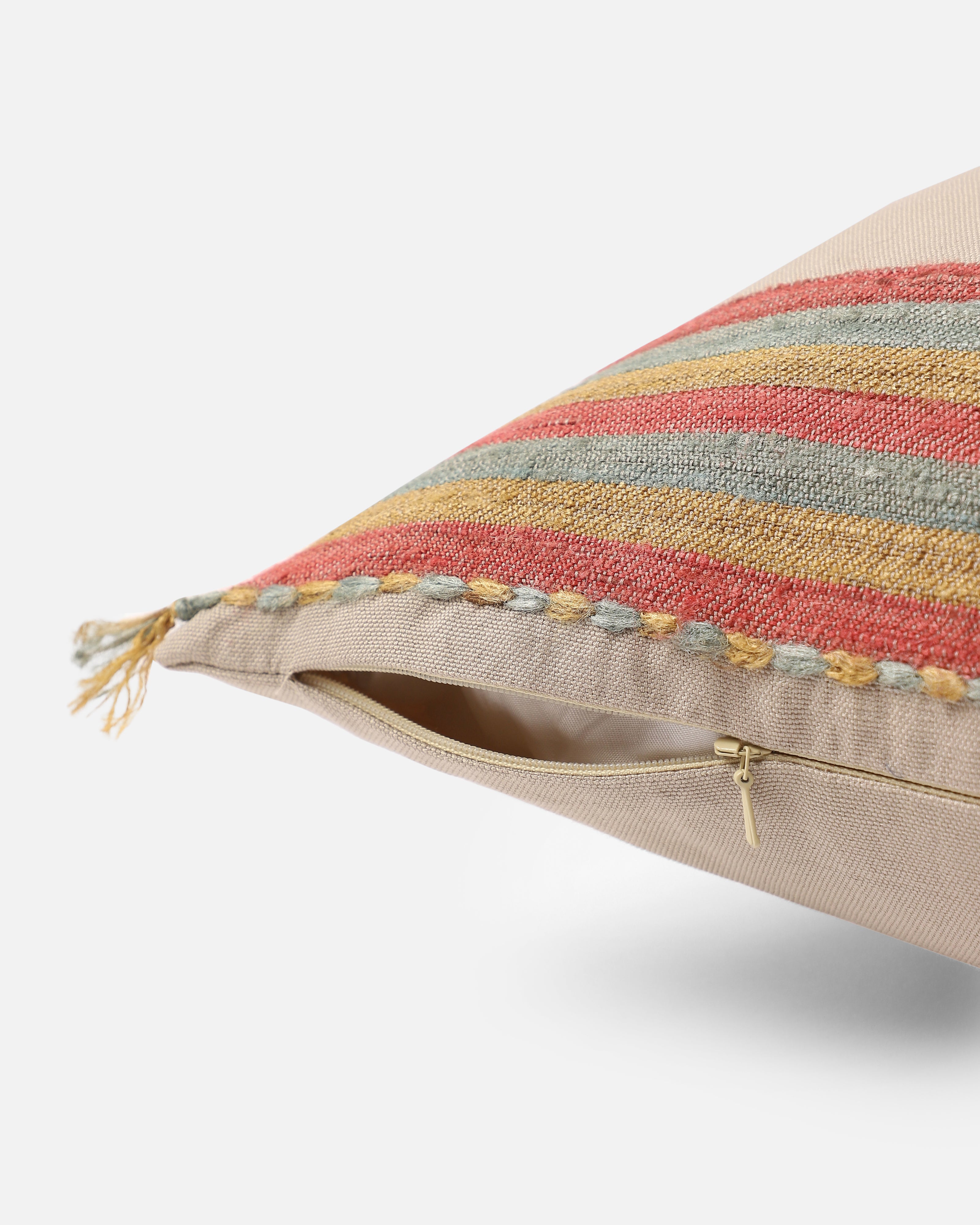 Zaya Bhujodi Extra Weft Cotton Cushion Cover