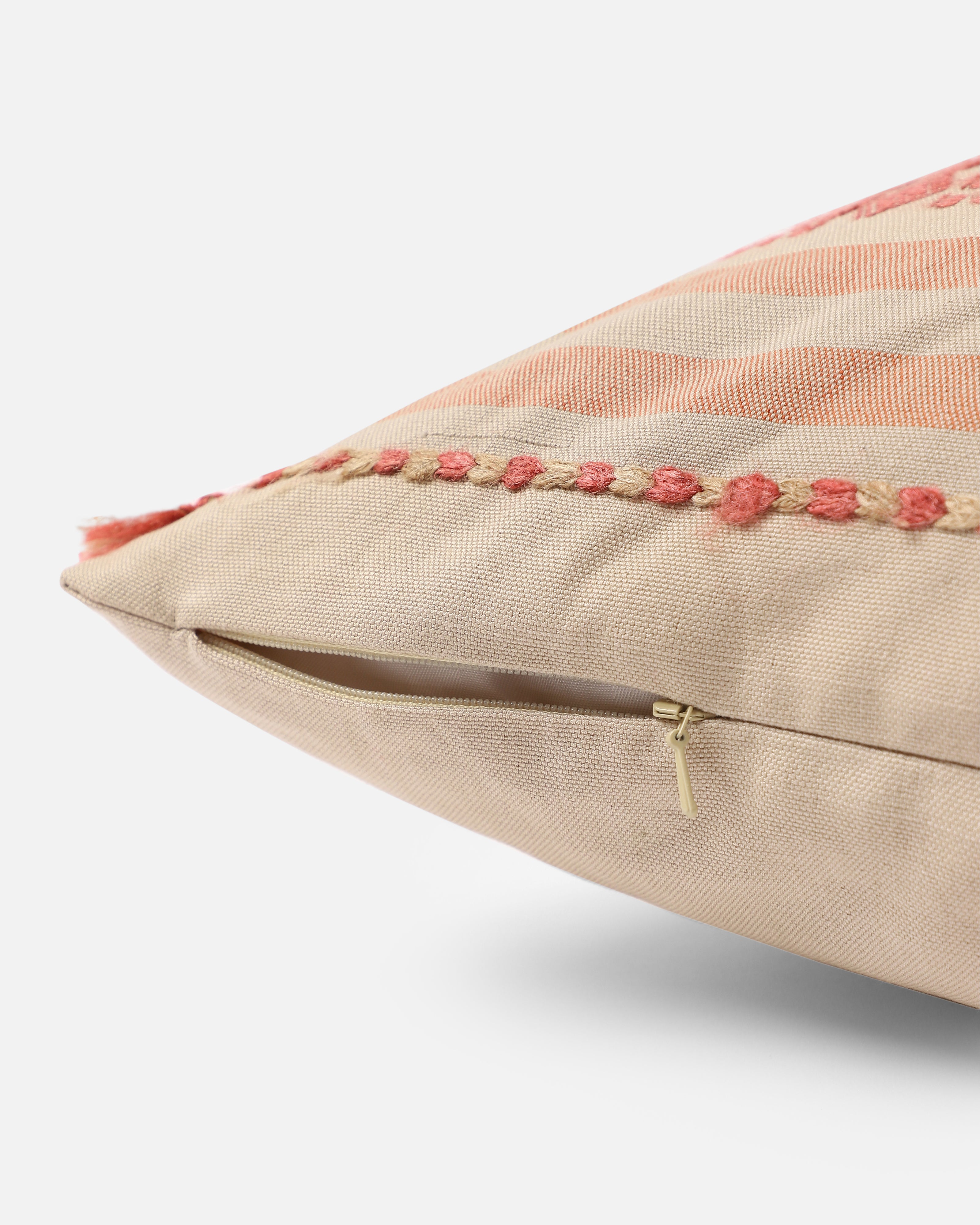 Yutso Bhujodi Extra Weft Cotton Cushion Cover