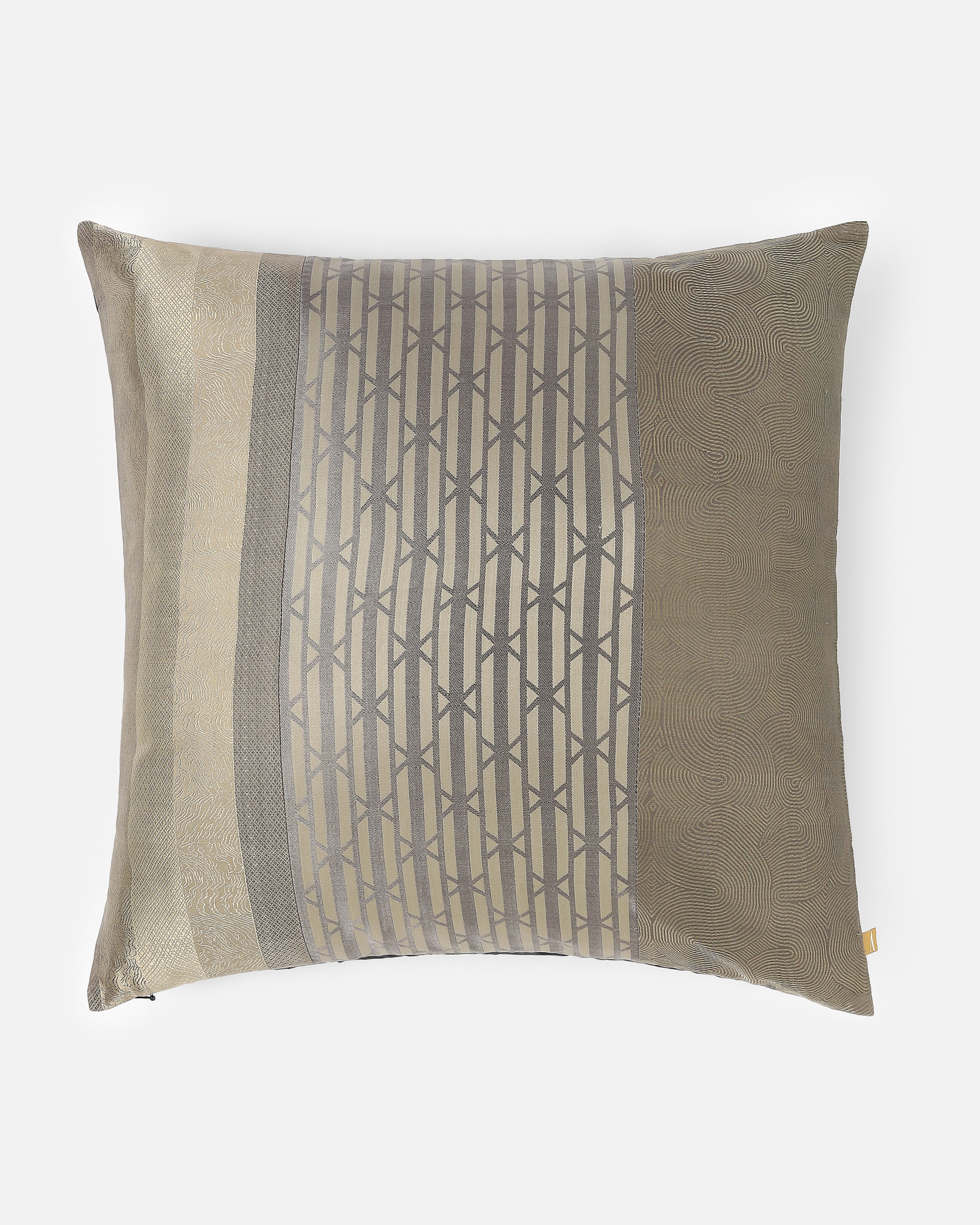 Baryte Banarasi Tanchoi Silk Cushion Cover