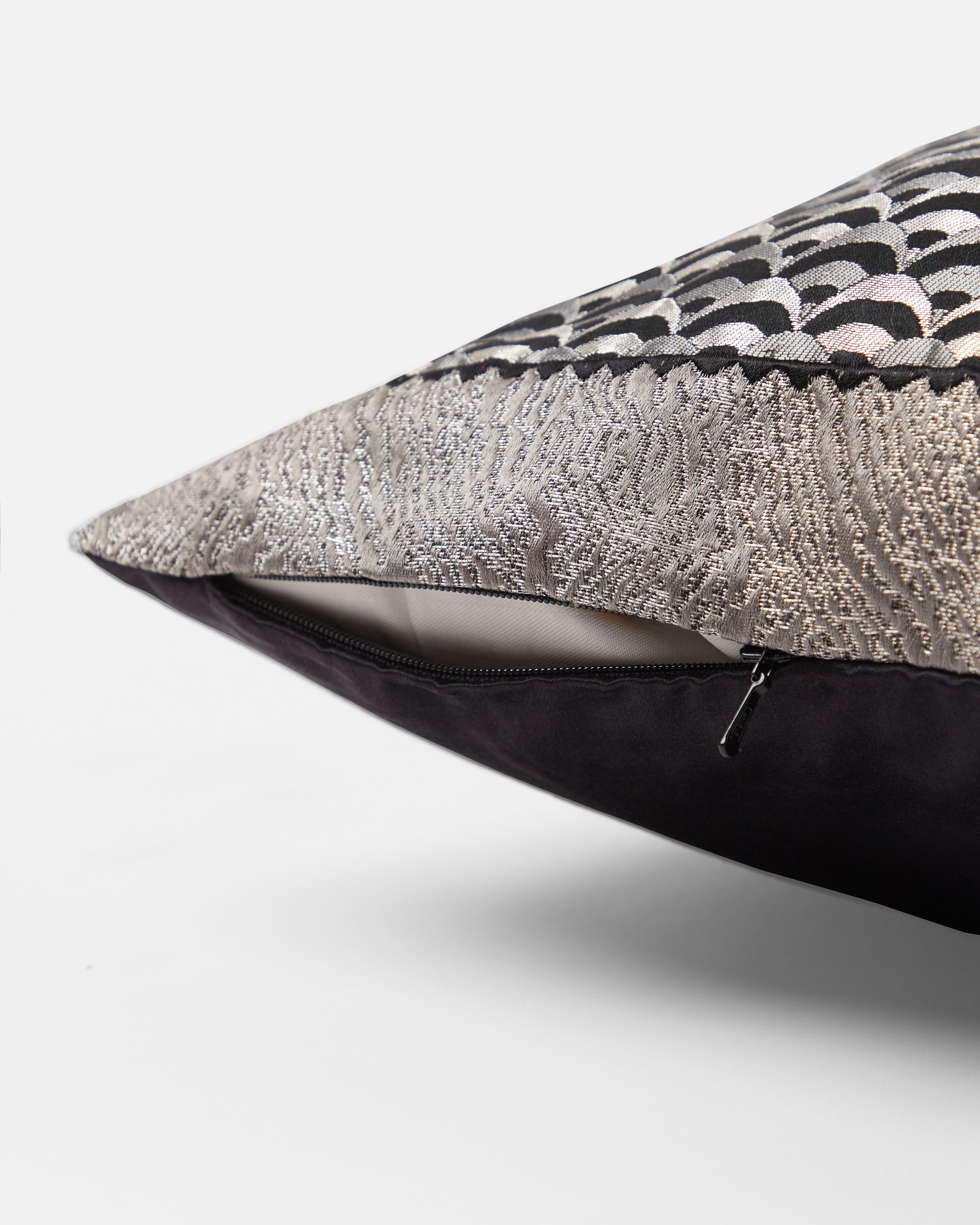 Arc Banarasi Satin Brocade Silk Viscose Cushion Cover