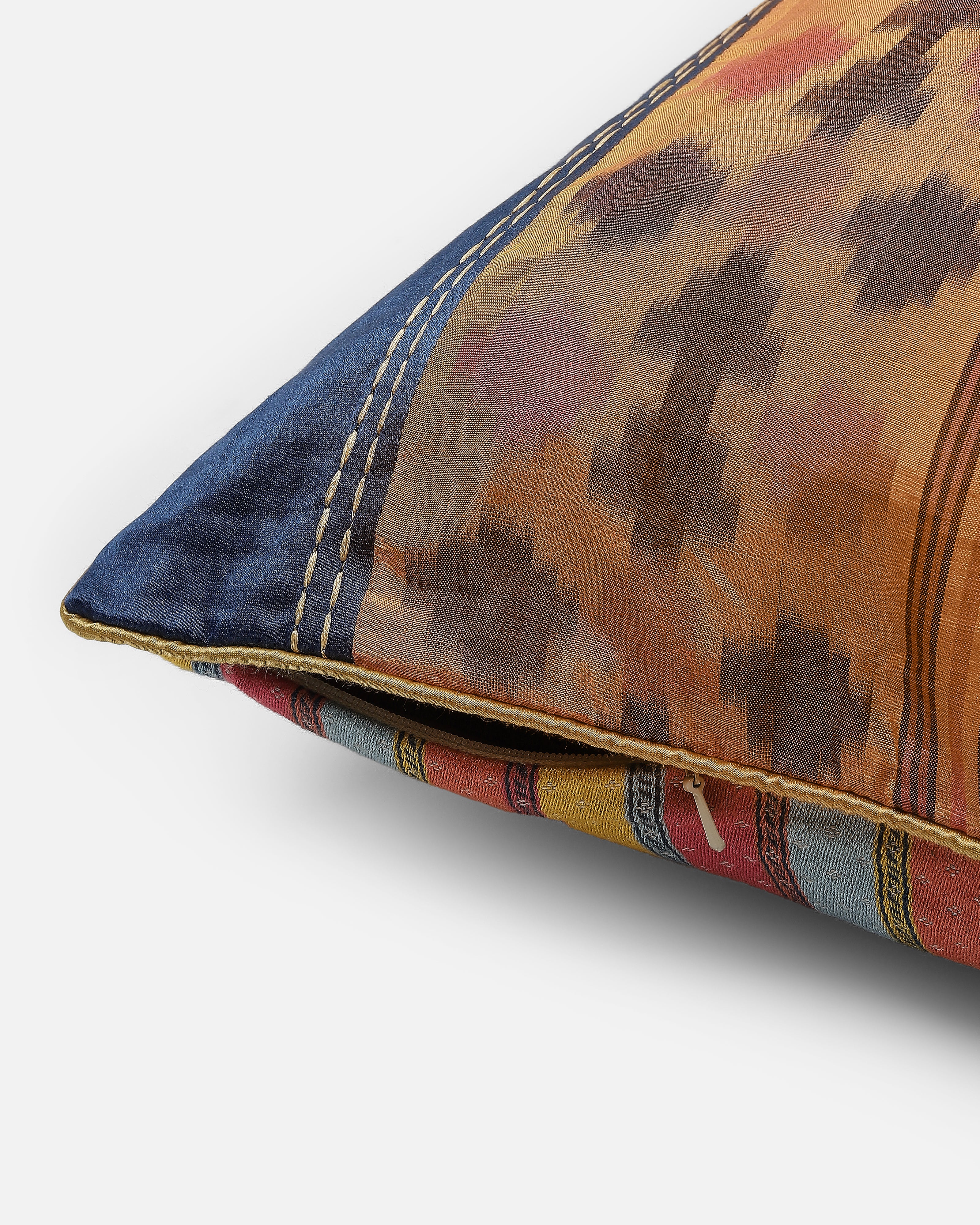 Yamu Pochampally Warp Ikat Silk Cotton Cushion Cover