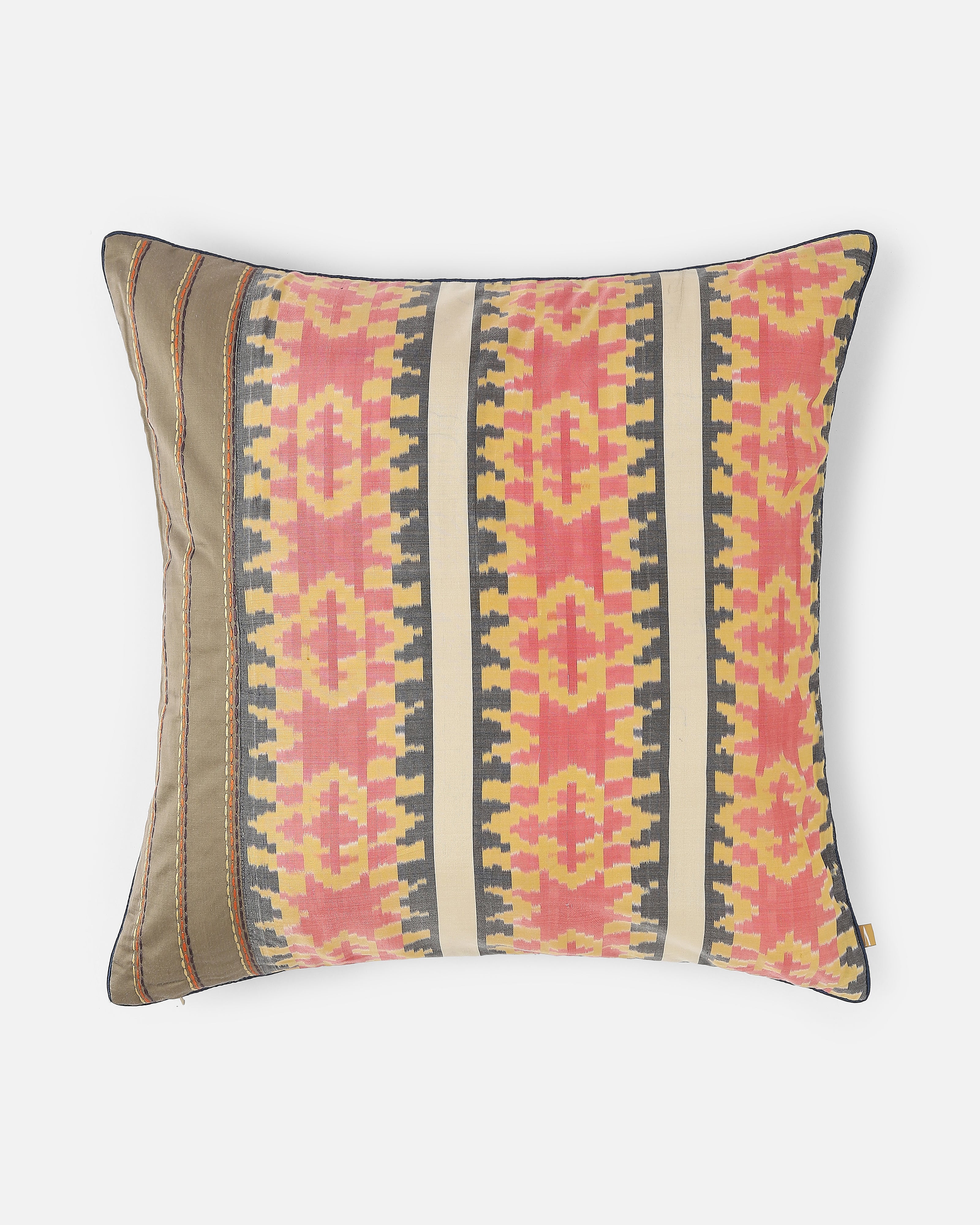 Palam Pochampally Warp Ikat Silk Cotton Cushion Cover