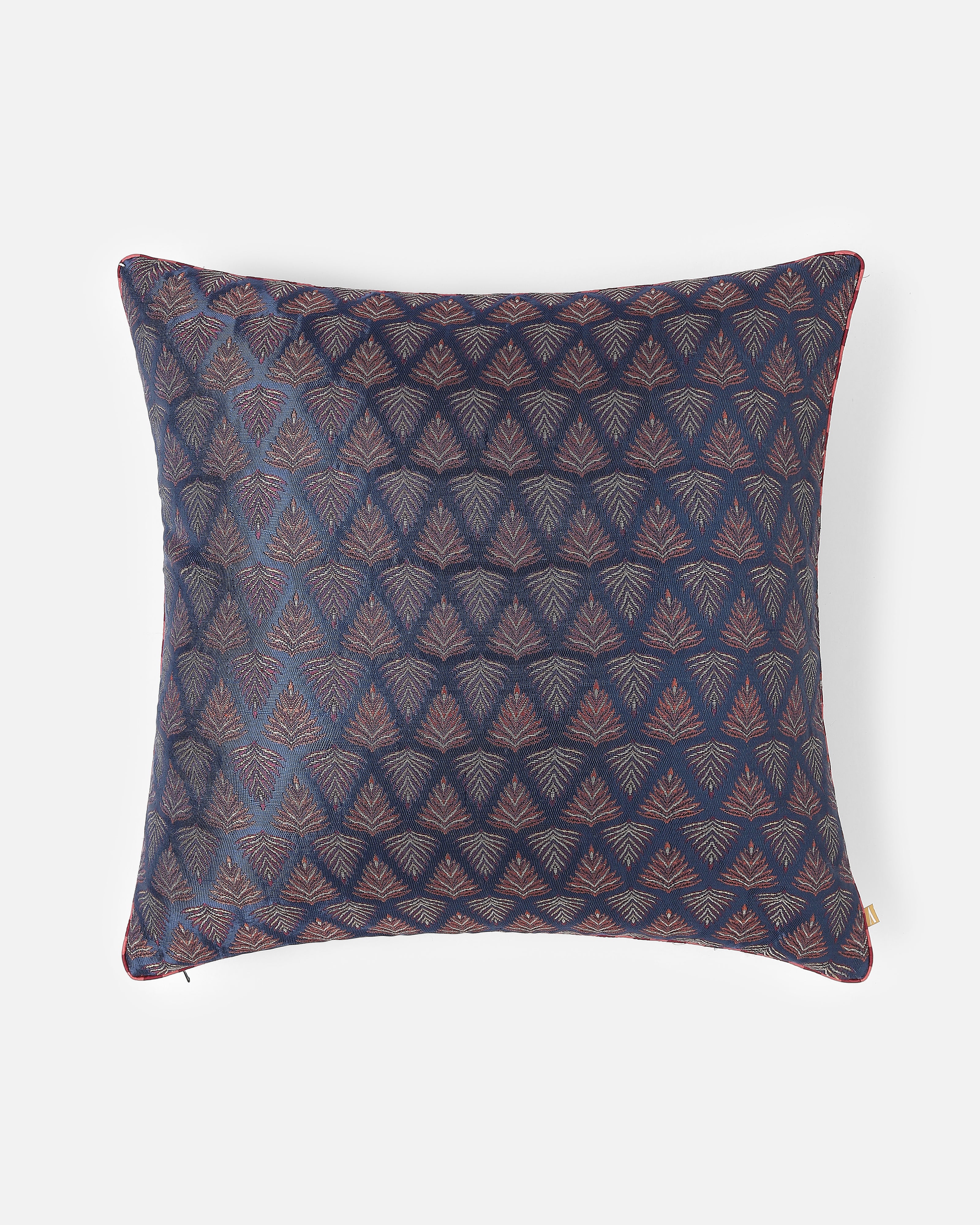 Hoja Banarasi Satin Brocade Silk Viscose Cushion Cover