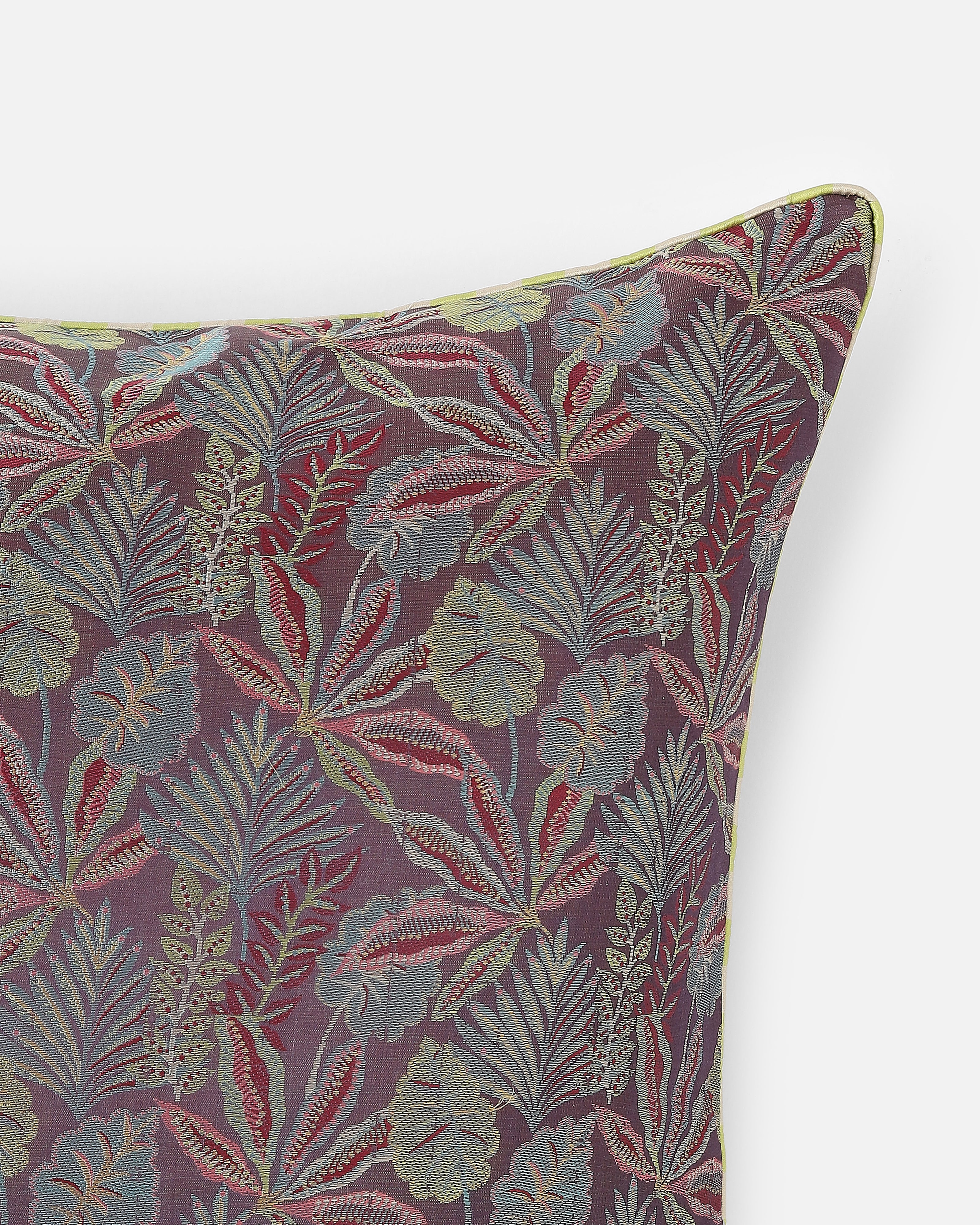 Forest Banarasi Tanchoi Silk Cushion Cover