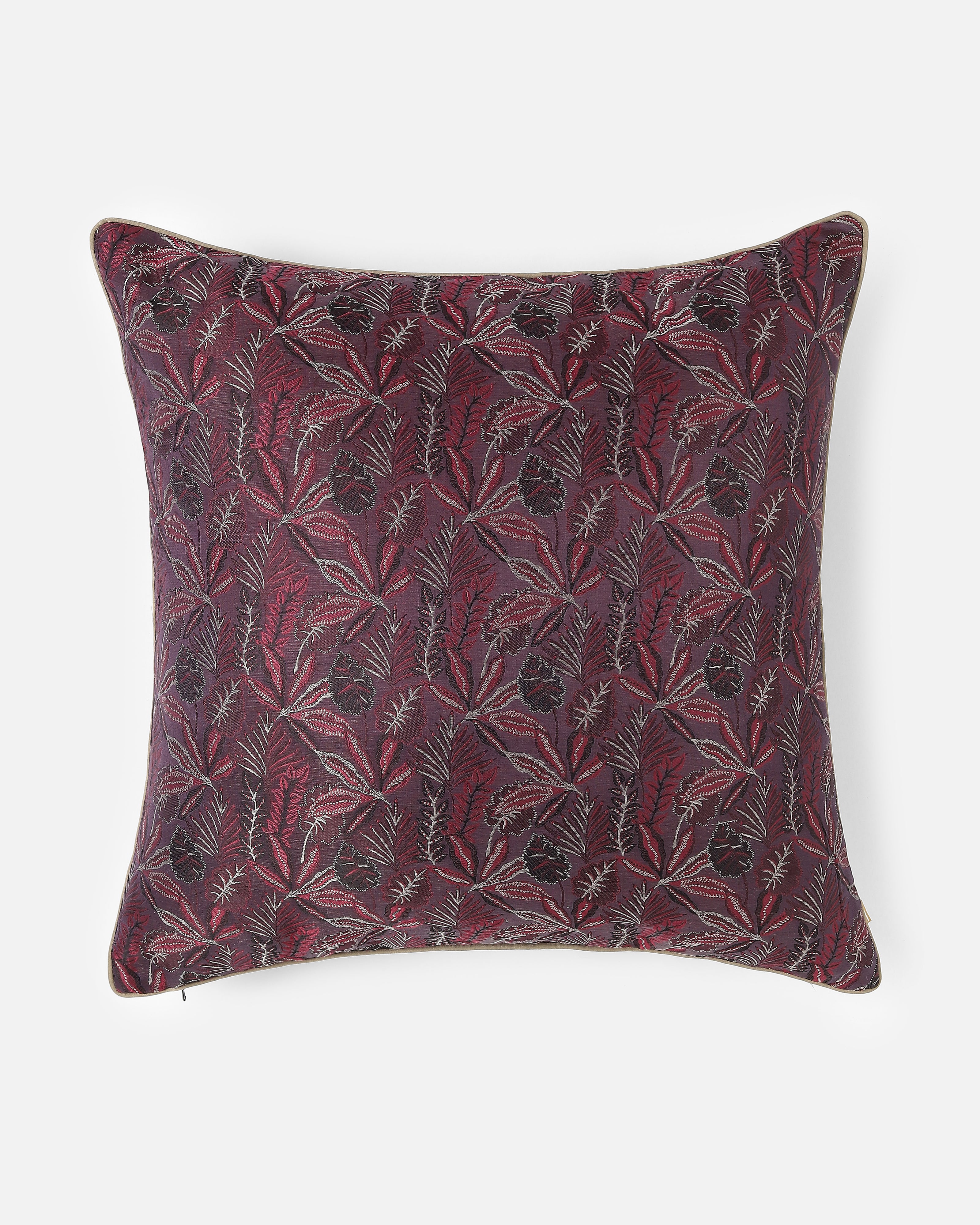 Forest Banarasi Tanchoi Silk Cushion Cover
