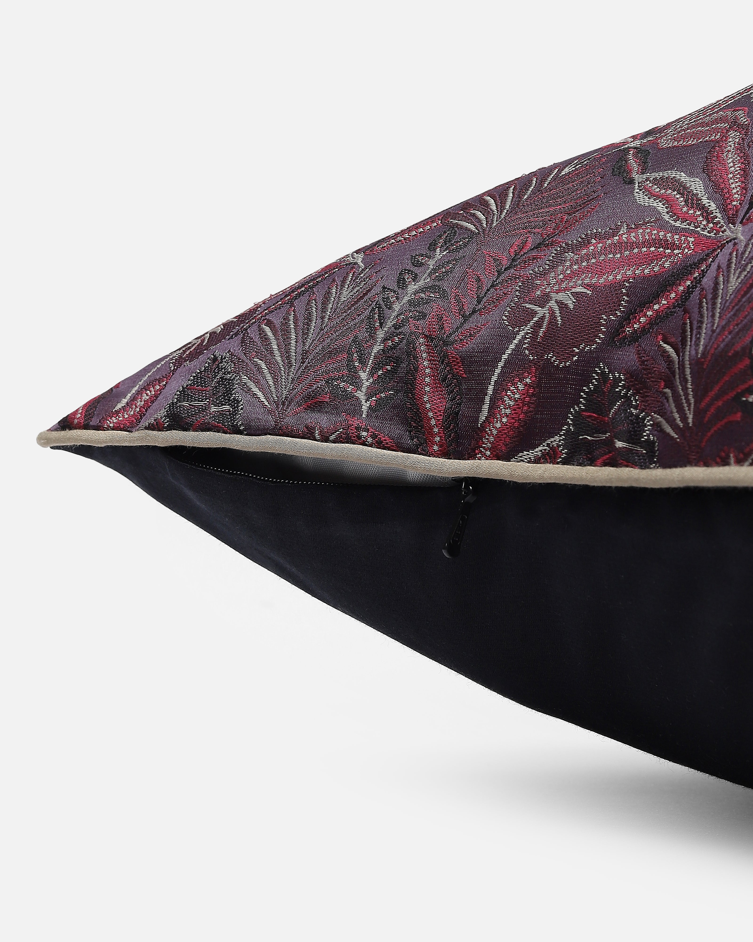 Forest Banarasi Tanchoi Silk Cushion Cover