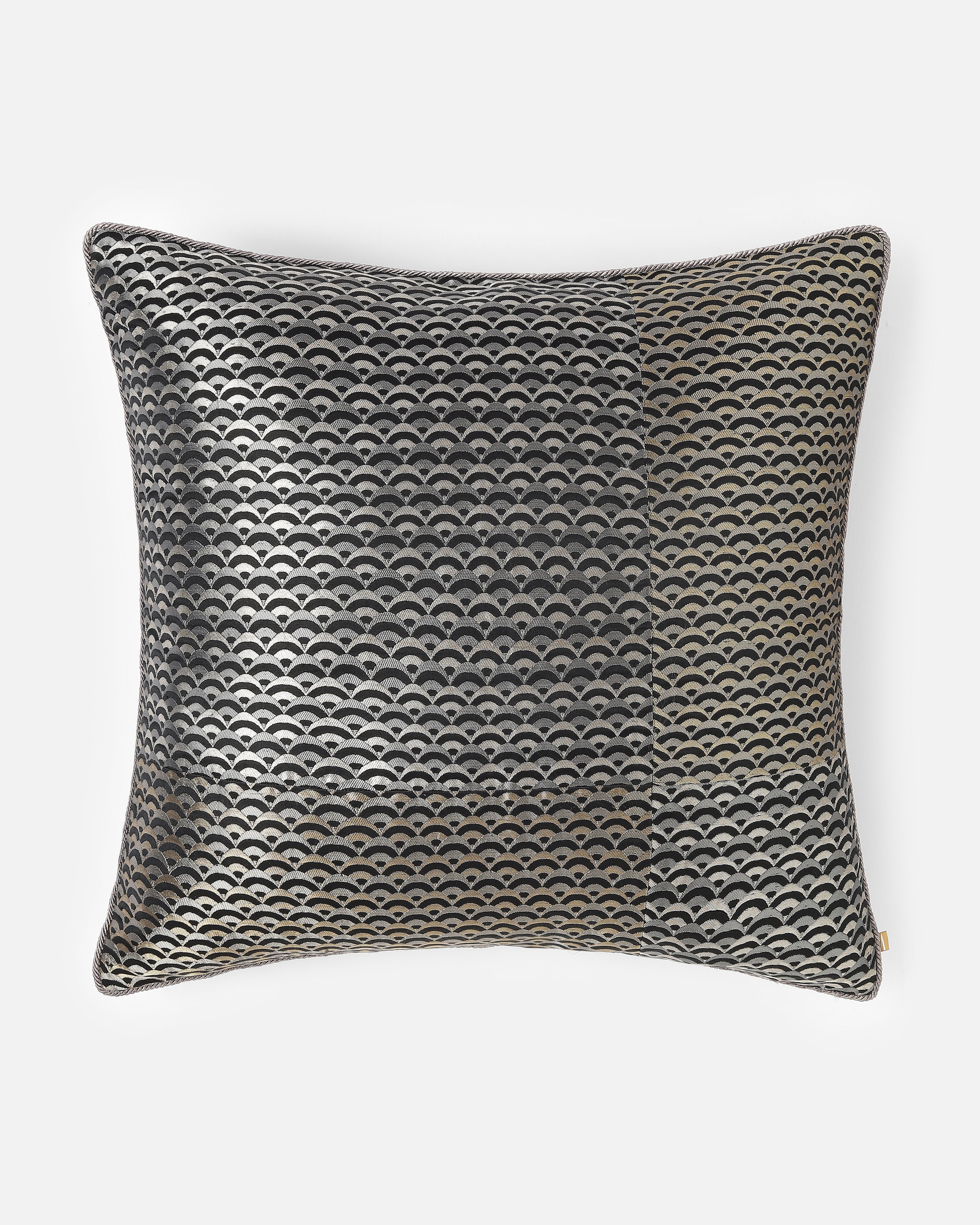 Diorite Banarasi Satin Brocade Silk Viscose Cushion Cover