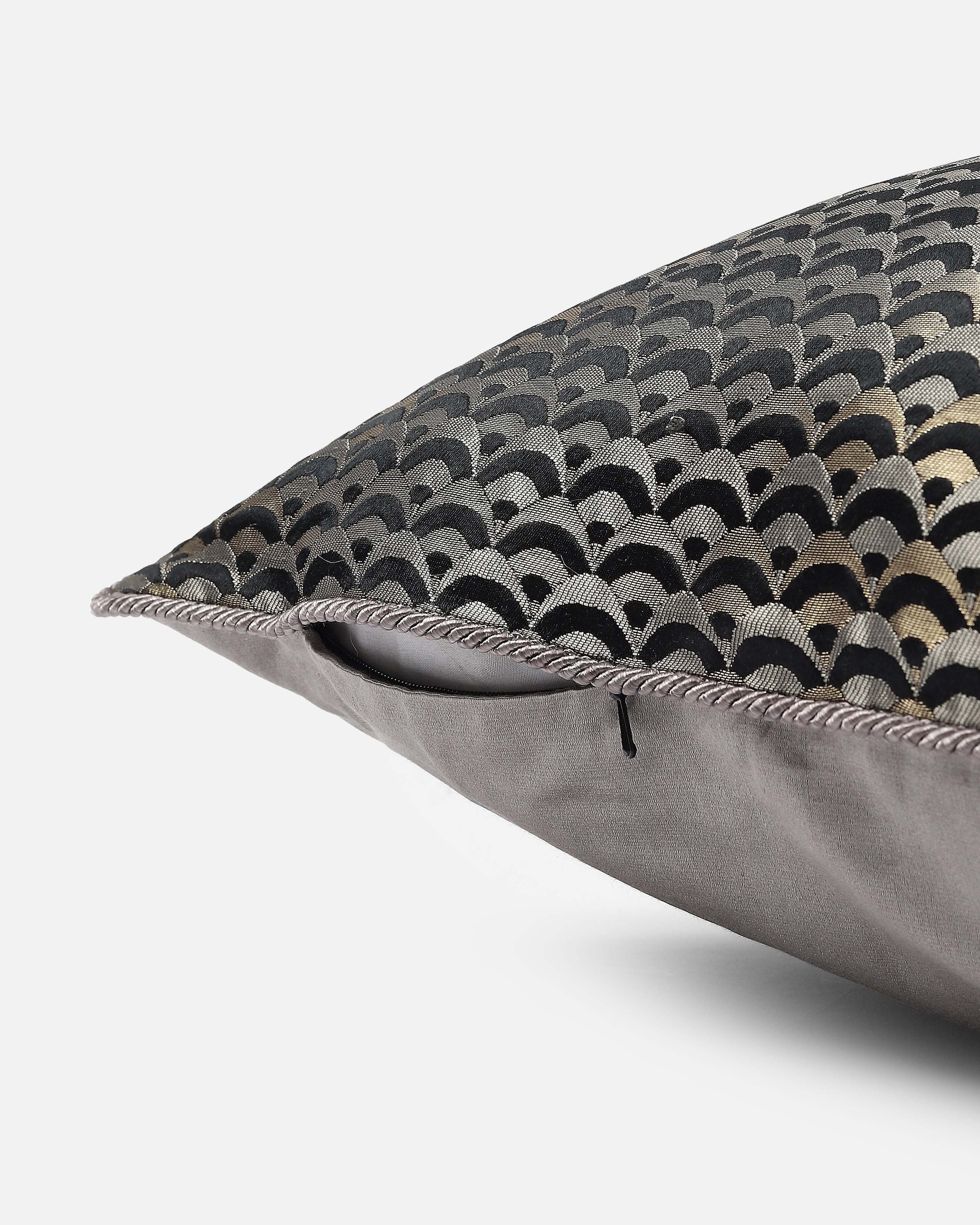 Diorite Banarasi Satin Brocade Silk Viscose Cushion Cover