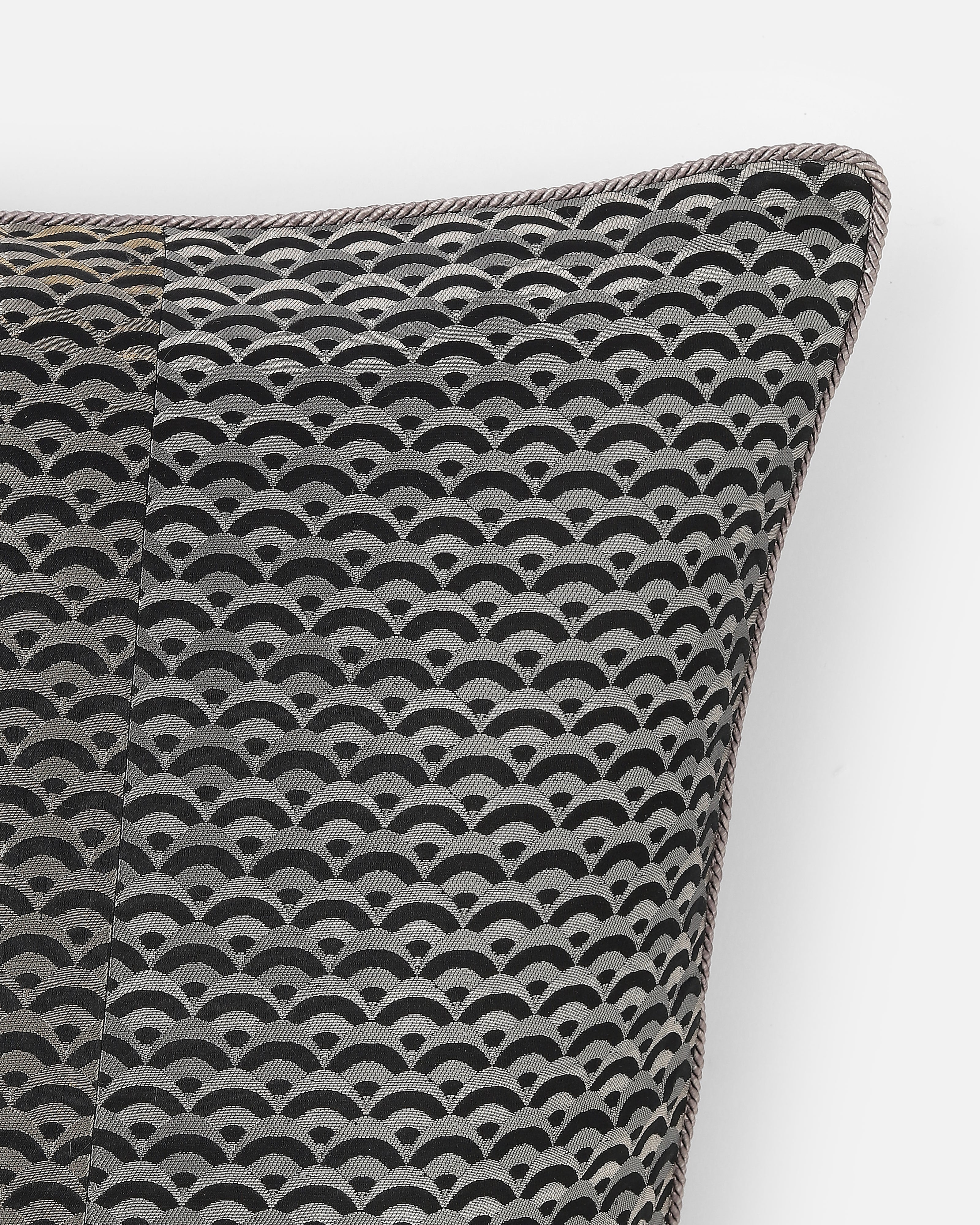 Diorite Banarasi Satin Brocade Silk Viscose Cushion Cover