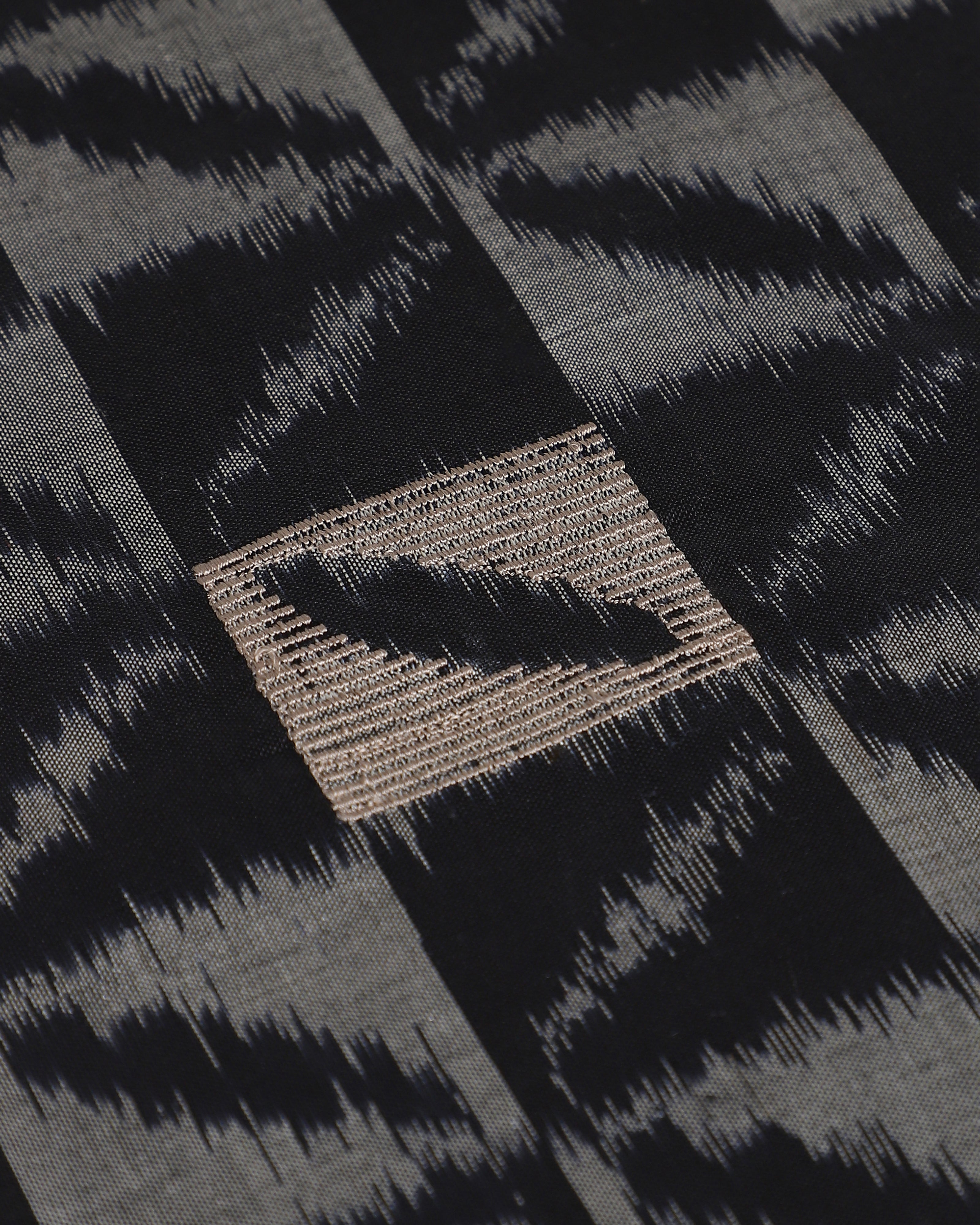 Marble Pochampally Weft Ikat Cotton Silk Table Runner