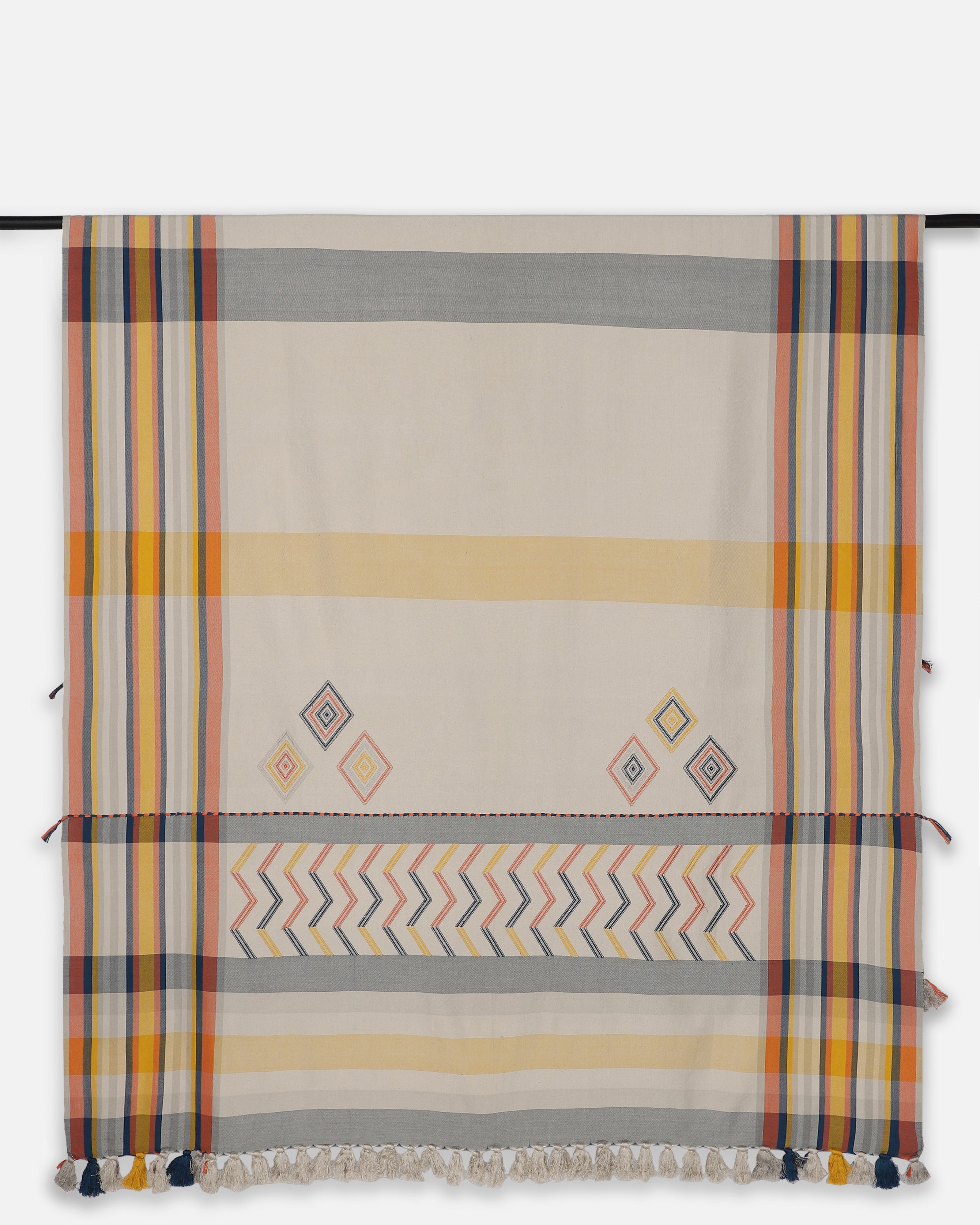 Fewa Bhujodi Extra Weft Cotton Table Cover