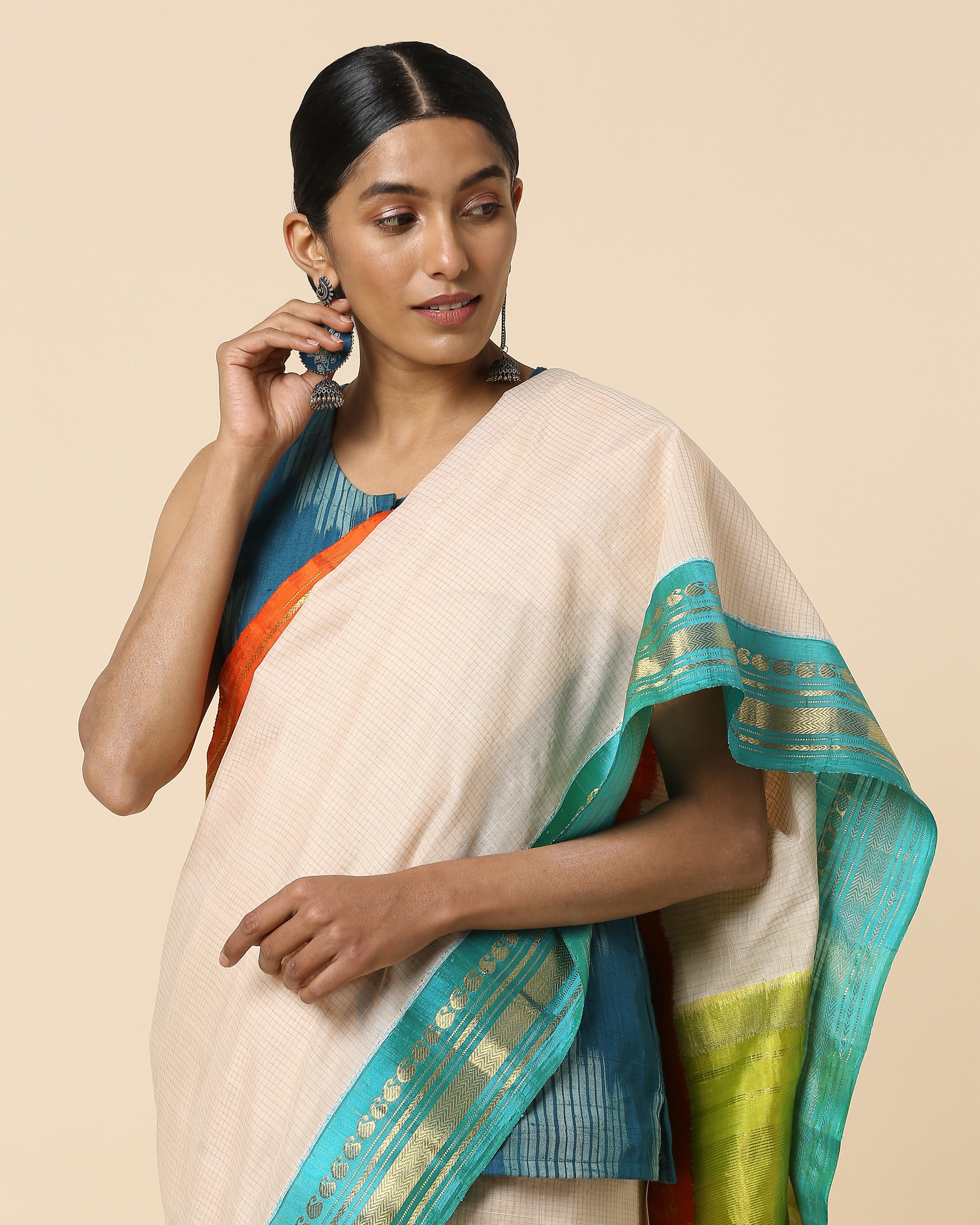 Janeen Gadwal Kuttu Weave Cotton Silk Saree