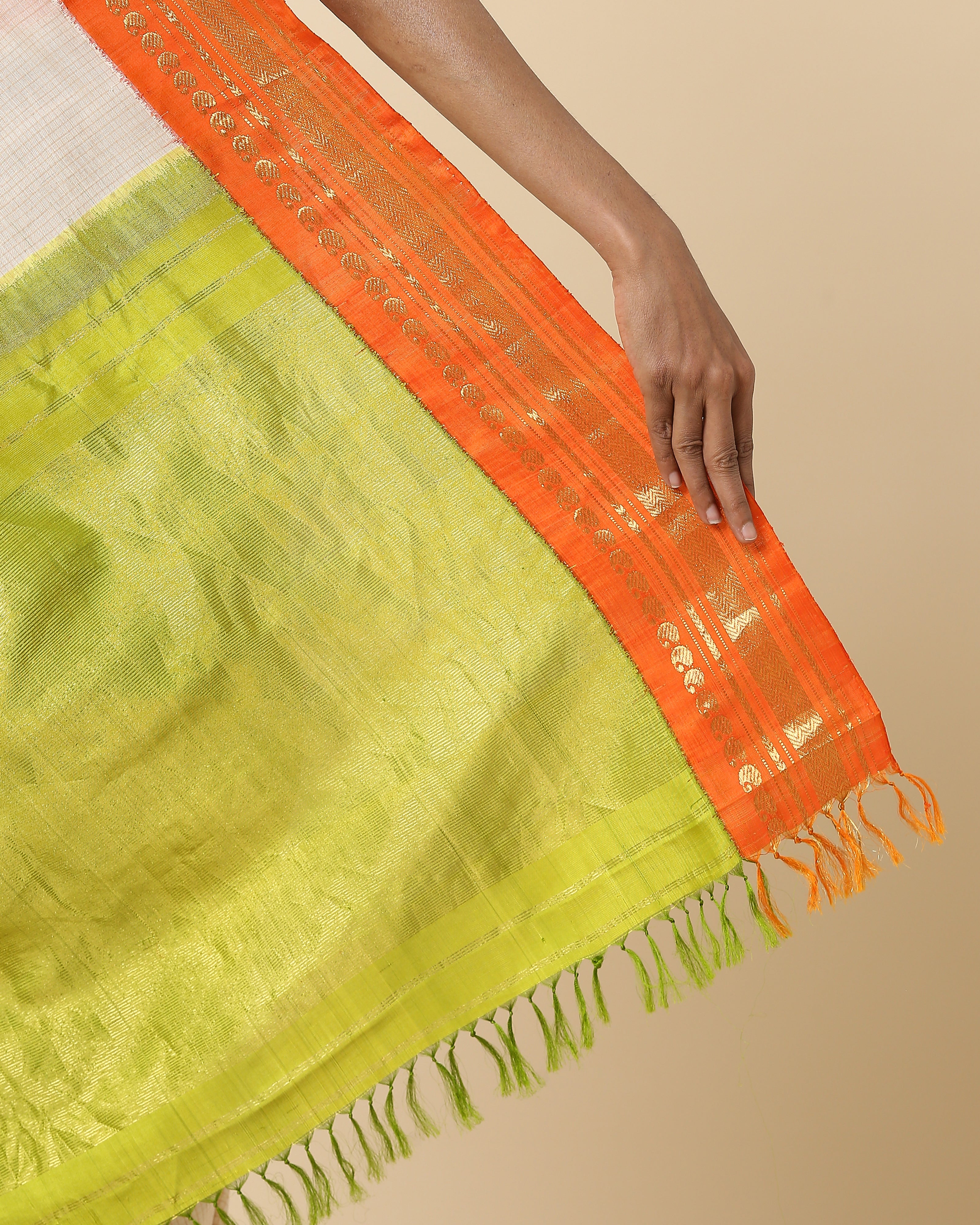 Janeen Gadwal Kuttu Weave Cotton Silk Saree