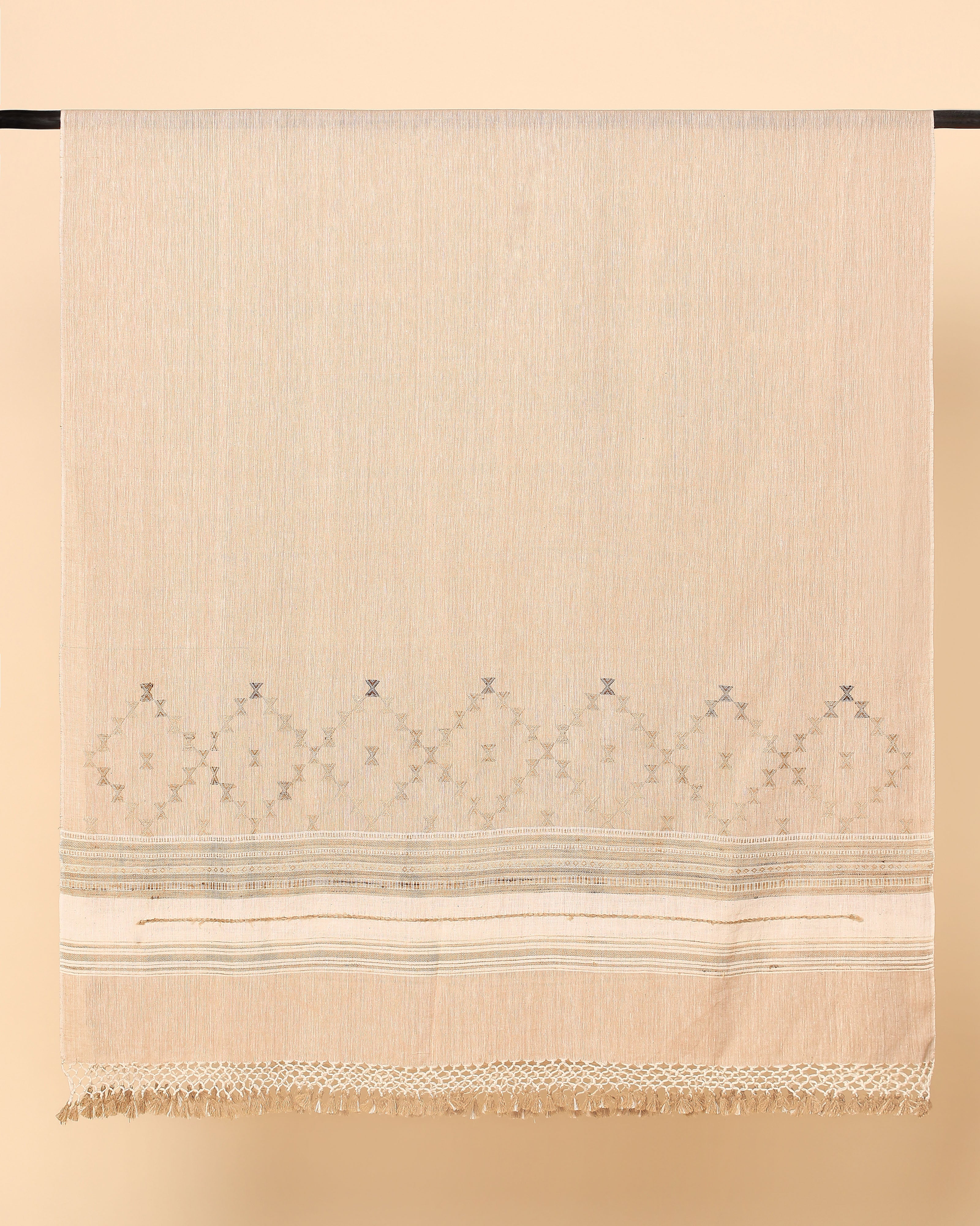 Panchita Bhujodi Extra Weft Brown Cotton Dupatta